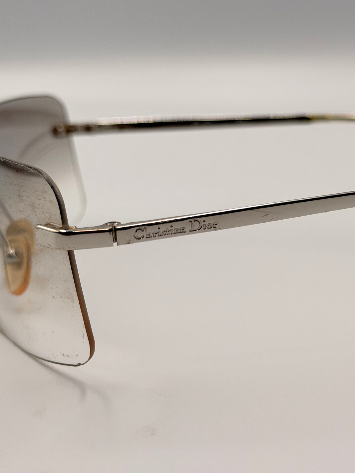 Christian Dior Vintage Rimless Shield Sunglasses