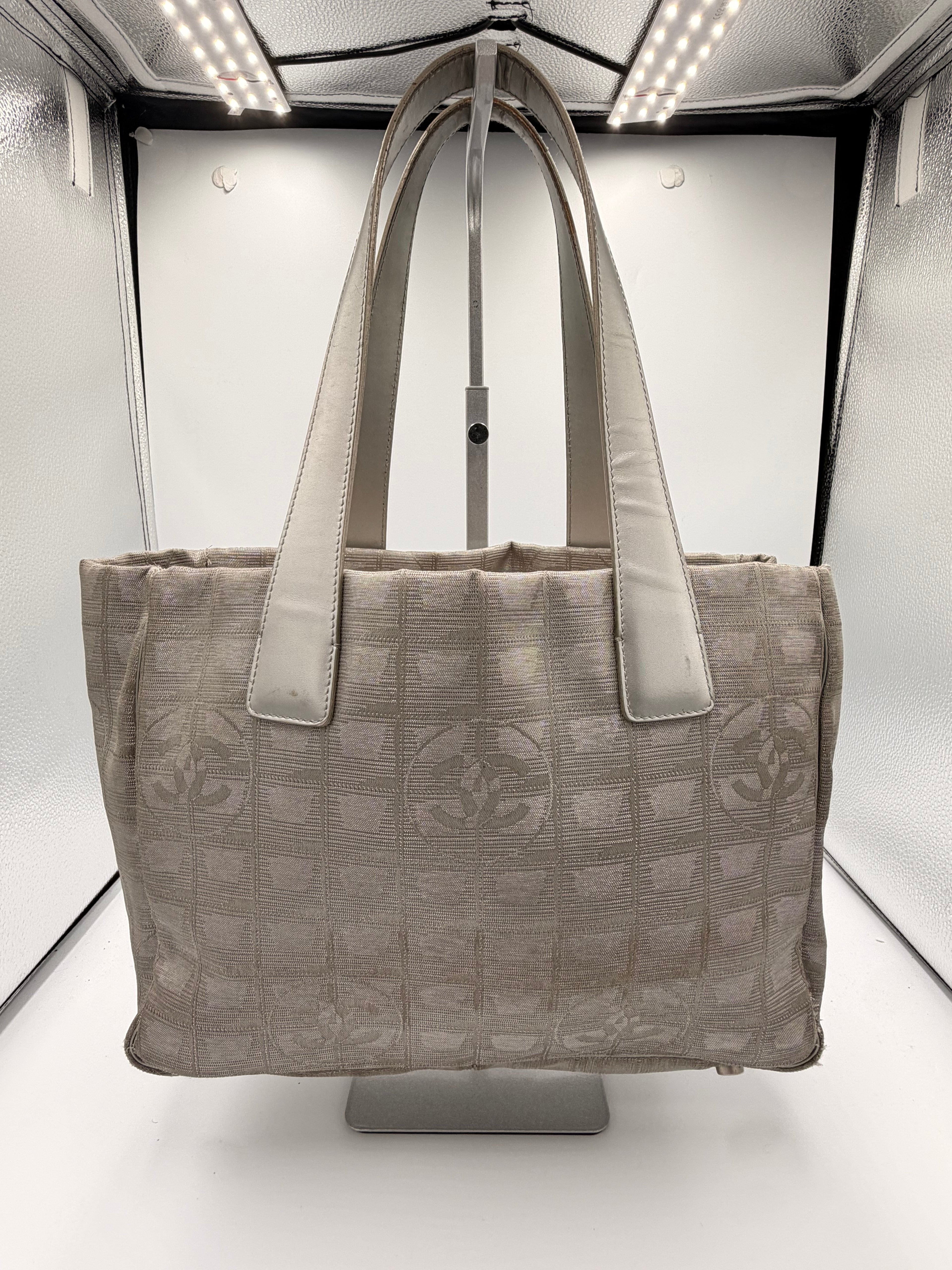Chanel Silver Travel Line CC Tote Bag