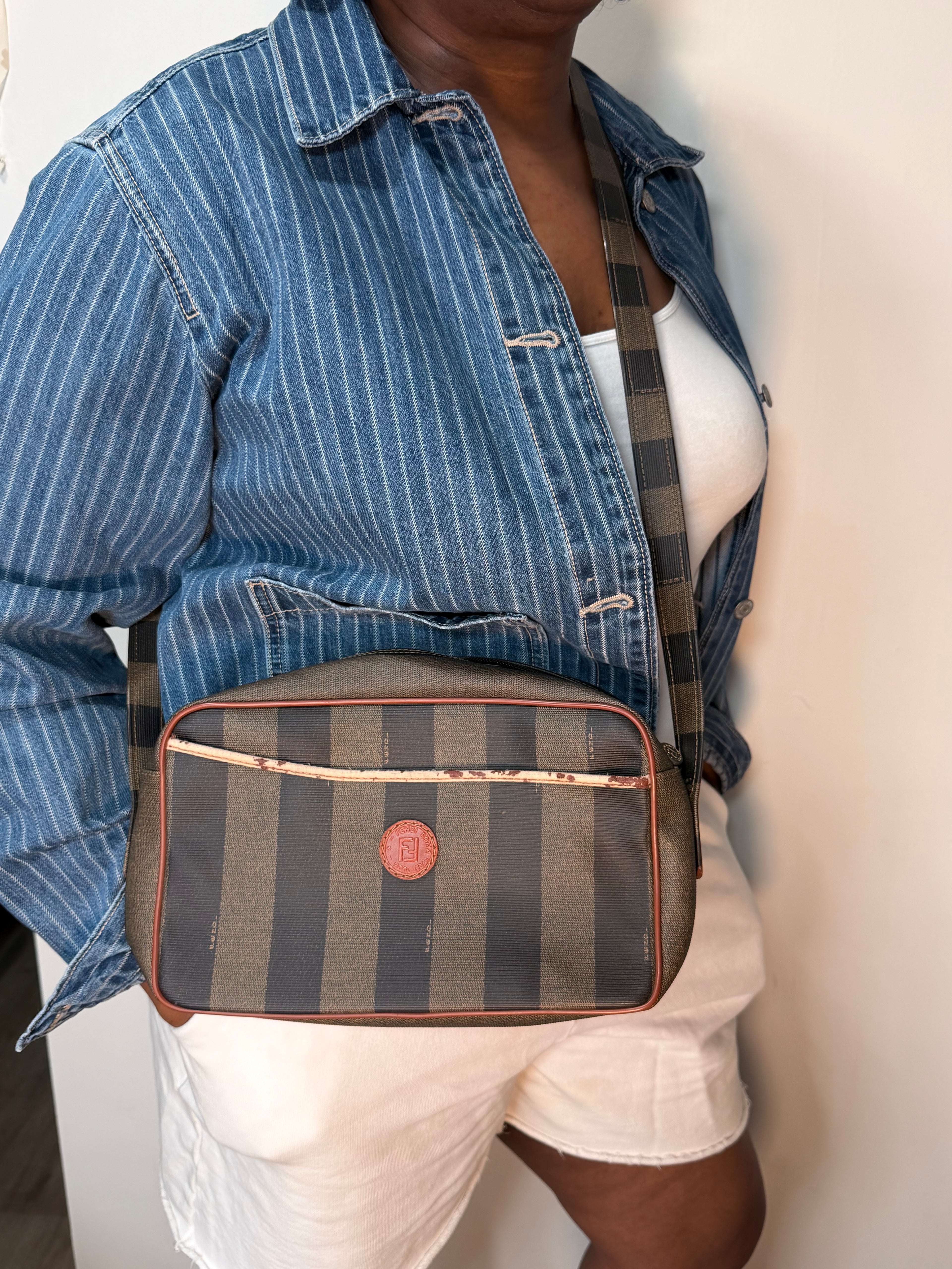 Fendi Pequin Crossbody Bag