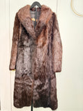 Vintage Beaver Fur Coat – Rich Chocolate Brown (XL)