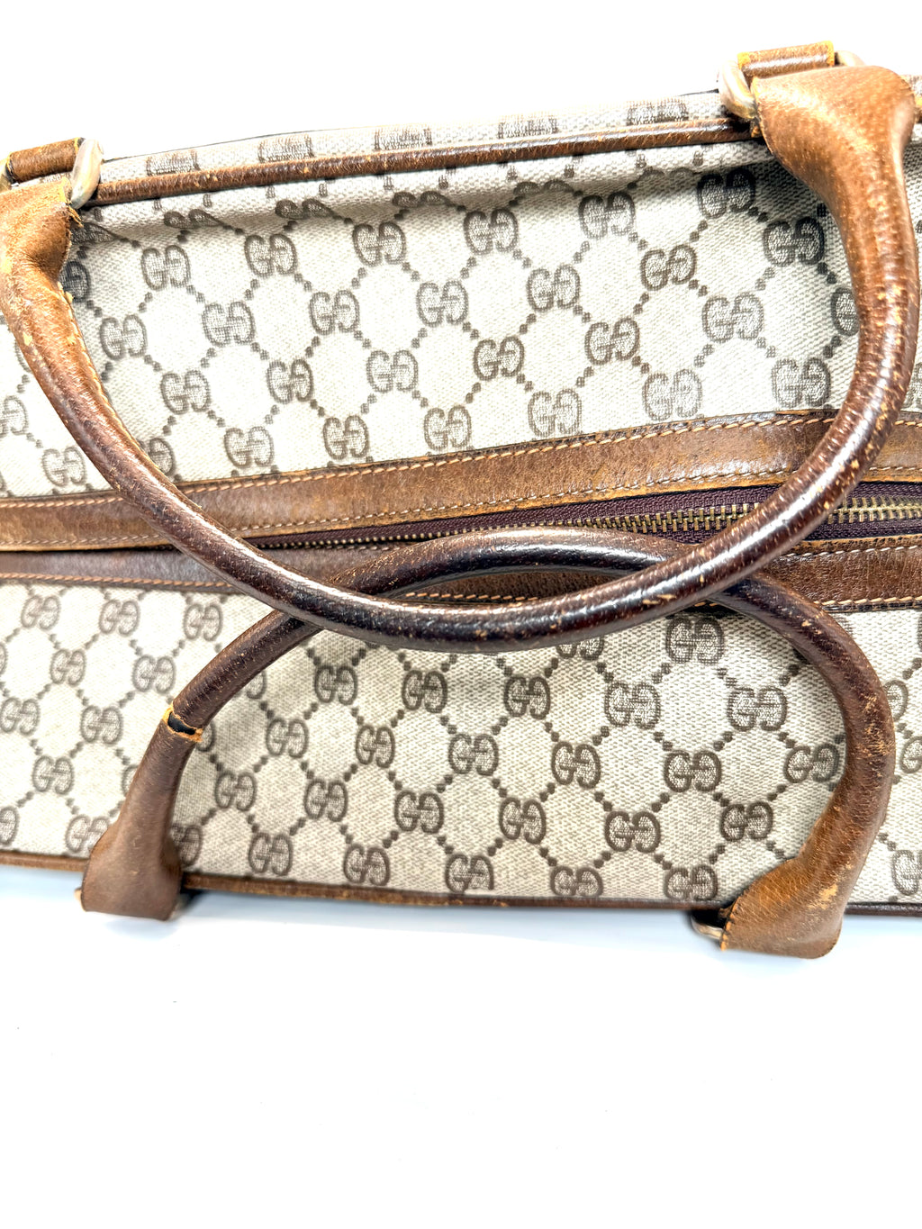 Gucci Vintage Travel Bag – Brown Leather & Monogram