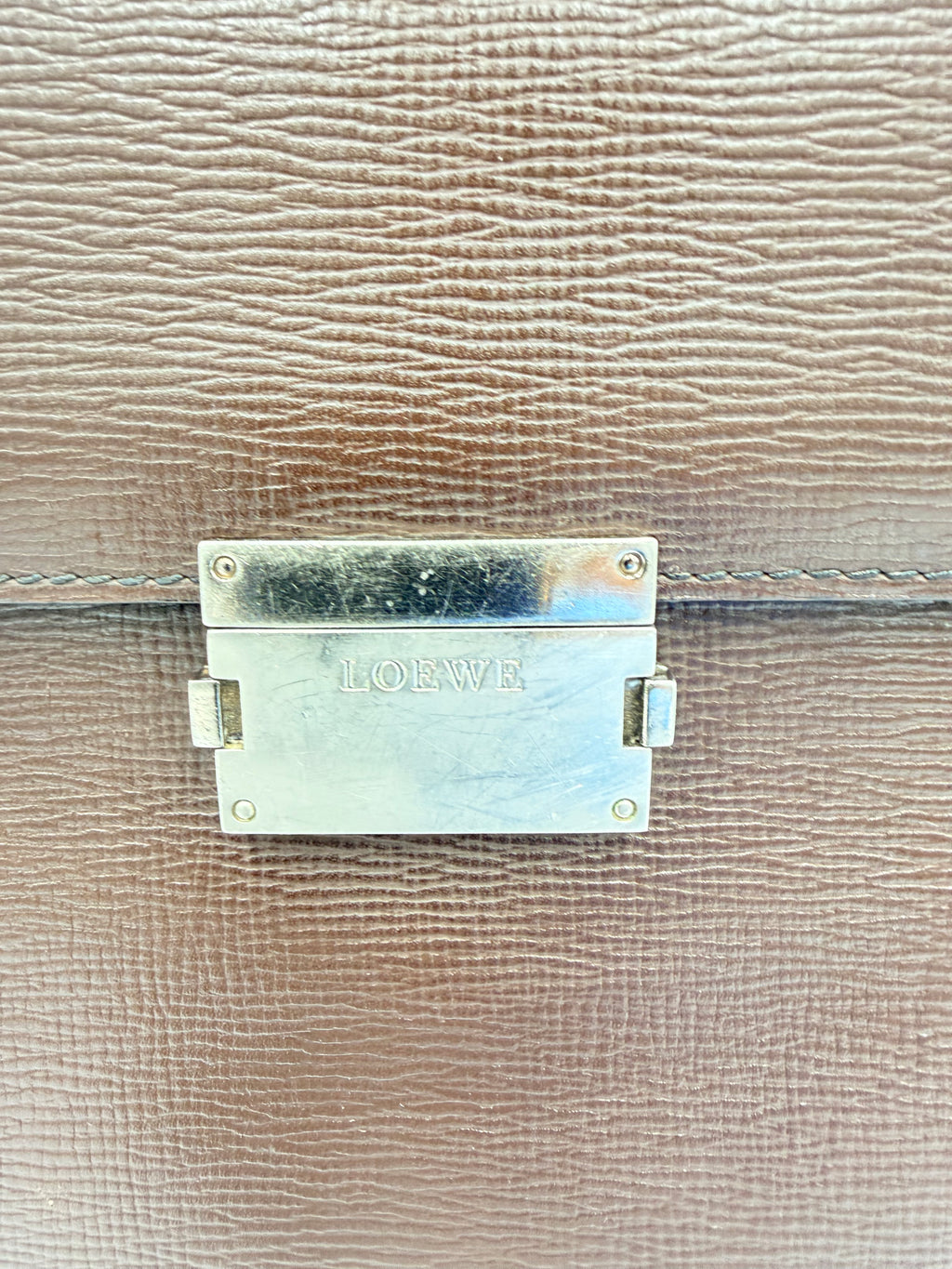 Loewe Textured Leather Portfolio Clutch