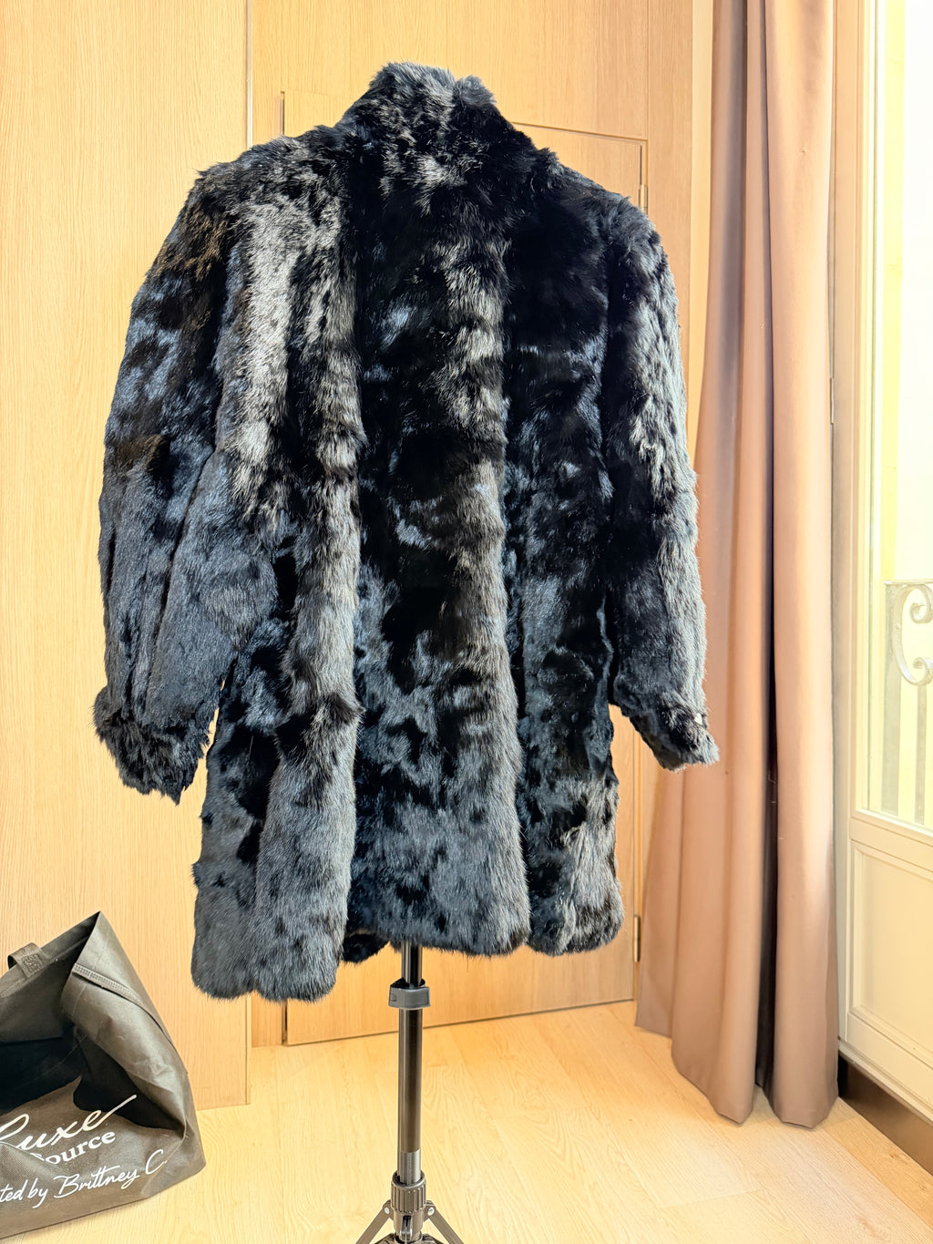 Vintage Black Sheared Mink Fur Coat – Small - 038