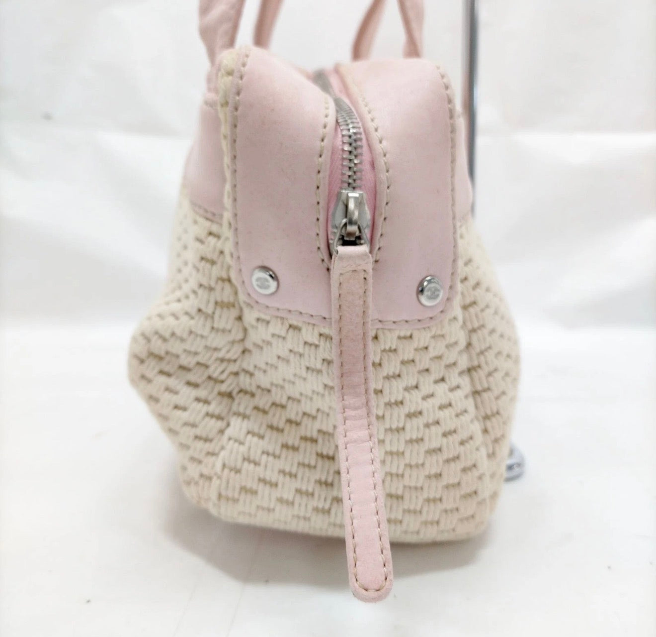 Chanel Pink Woven Shoulder Bag