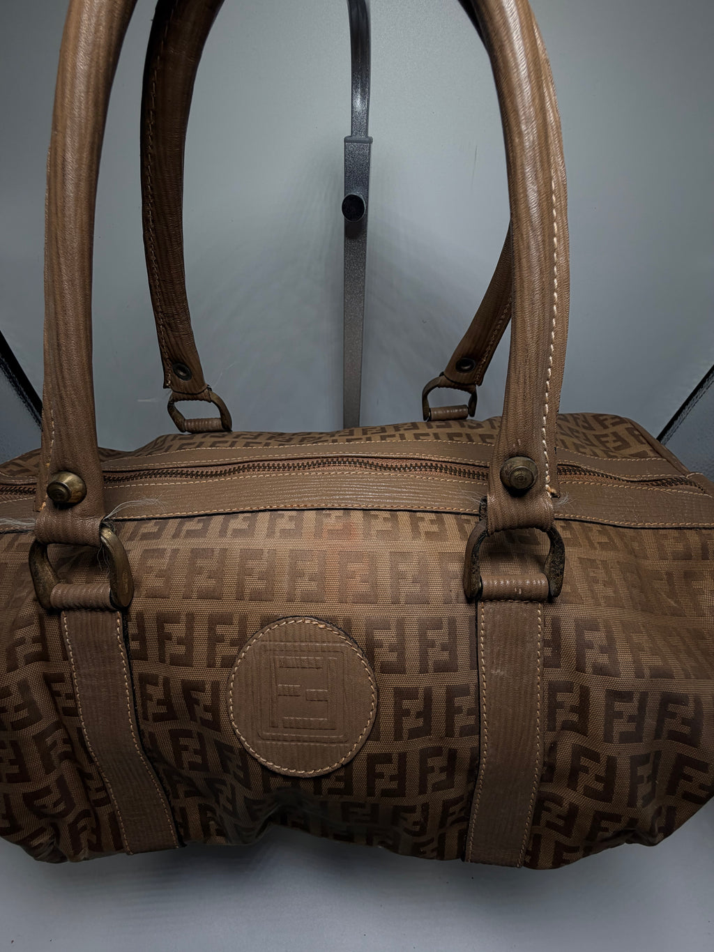 Fendi Zucca Boston Bag