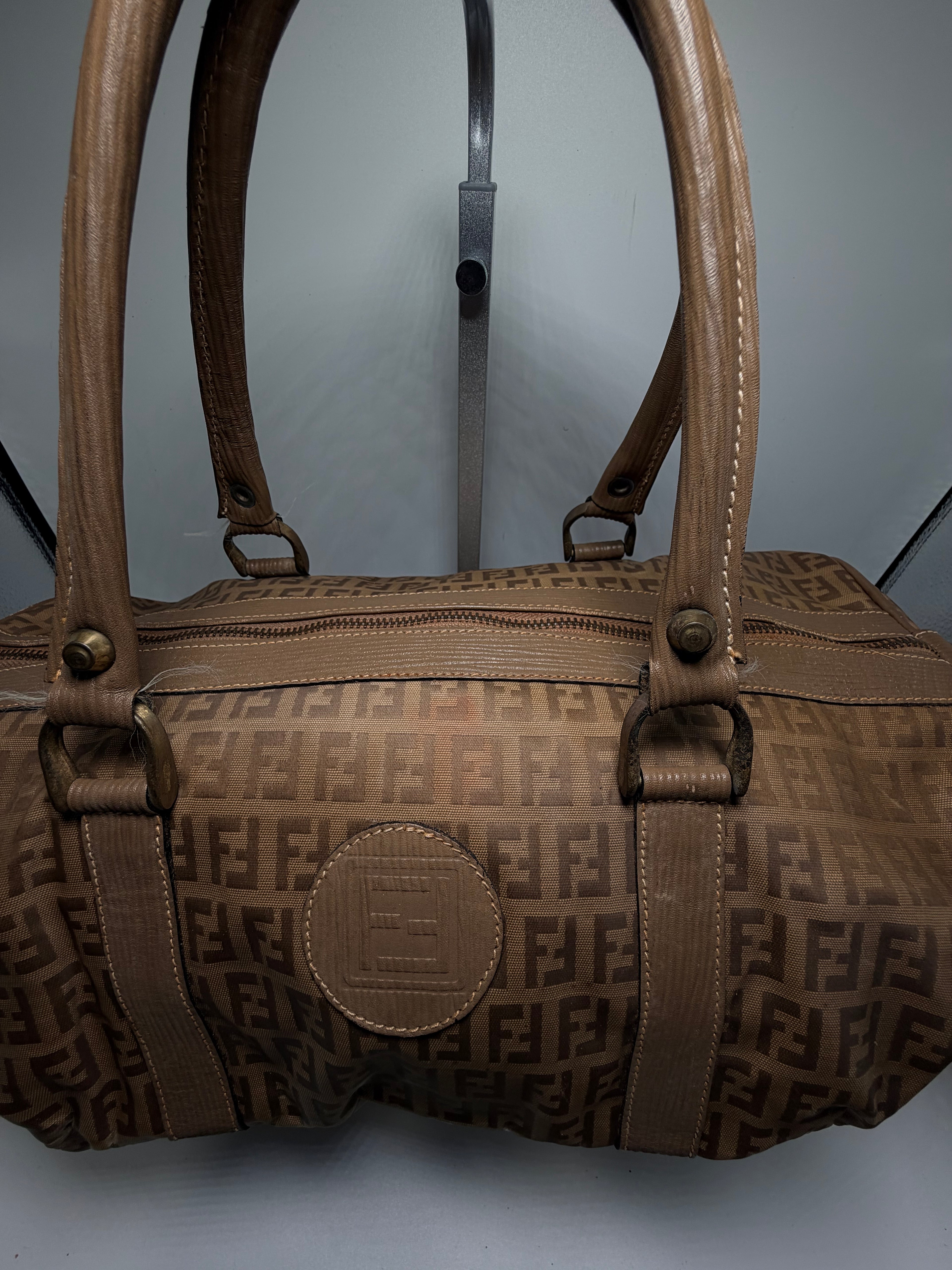 Fendi Zucca Boston Bag