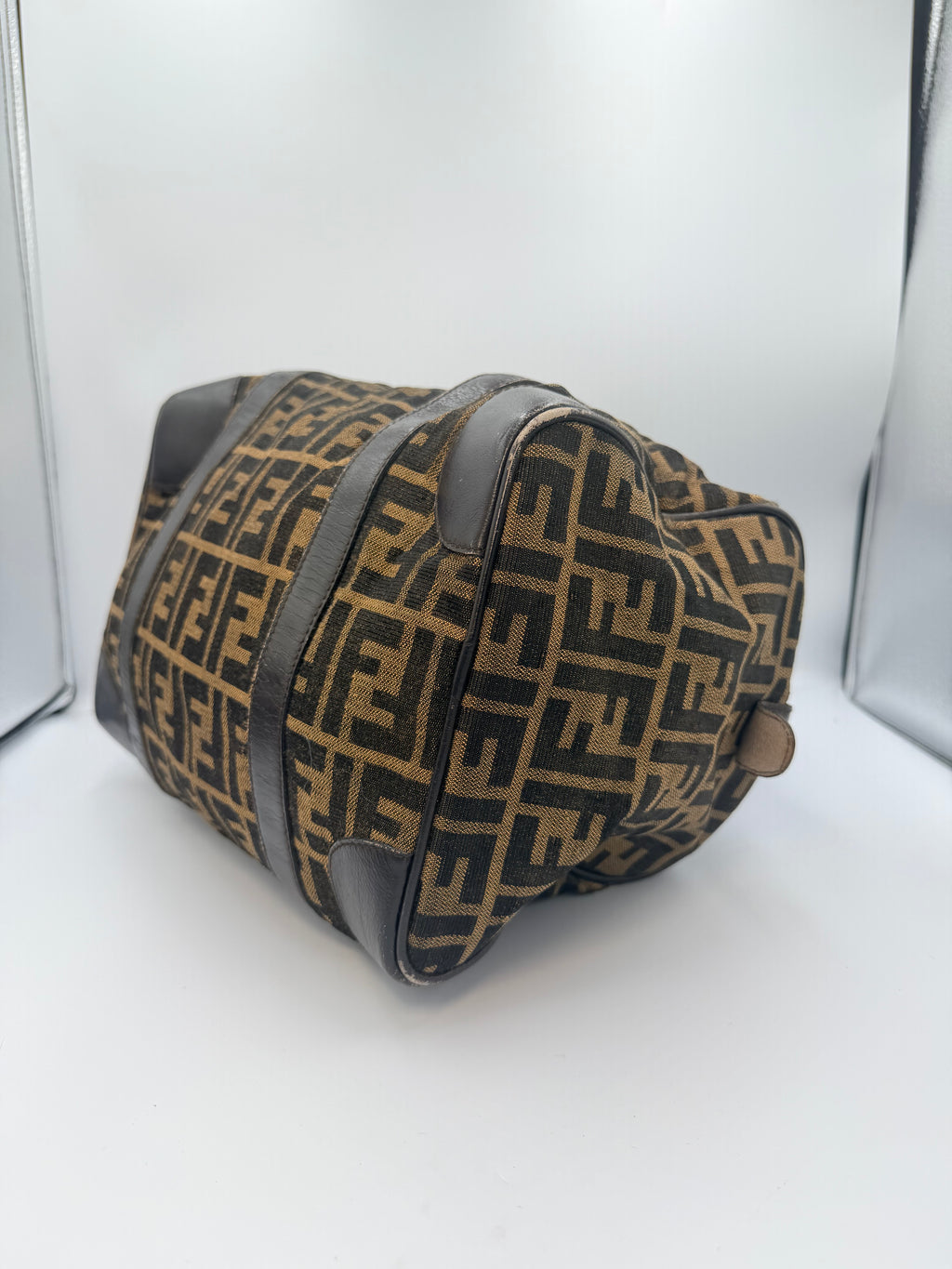 Fendi Vintage Zucca FF Boston Bag