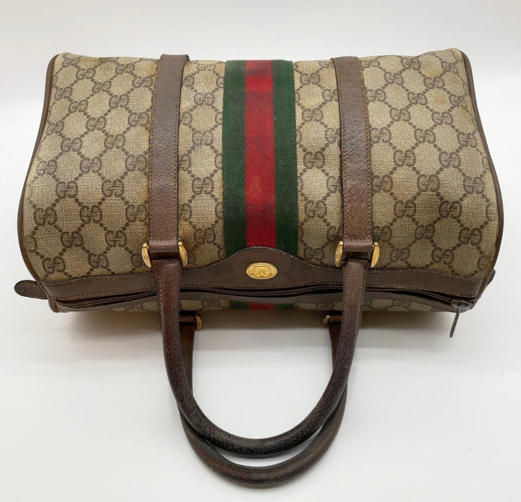Gucci Web Boston Bag