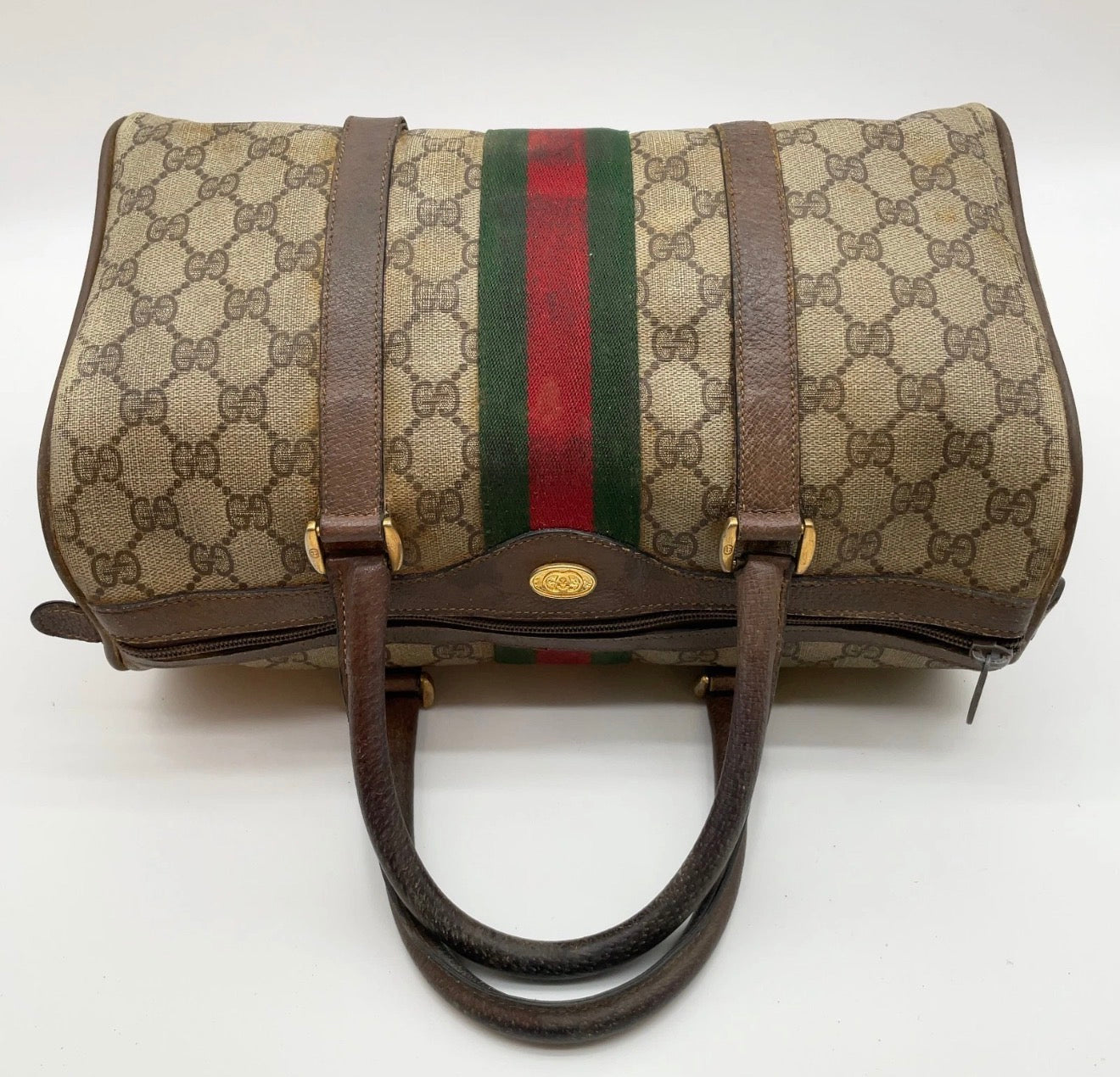 Gucci Web Boston Bag