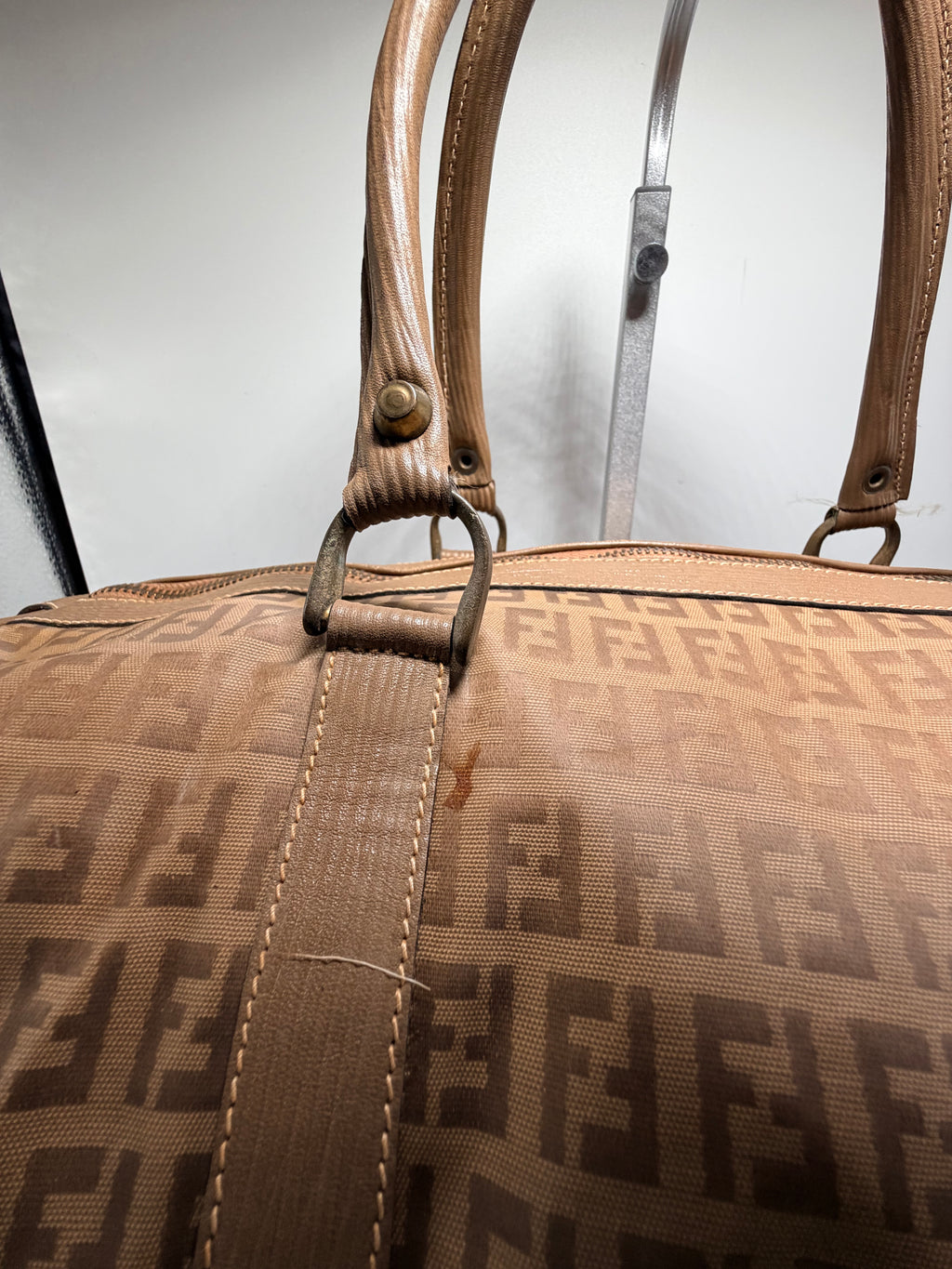 Fendi Zucca Boston Bag