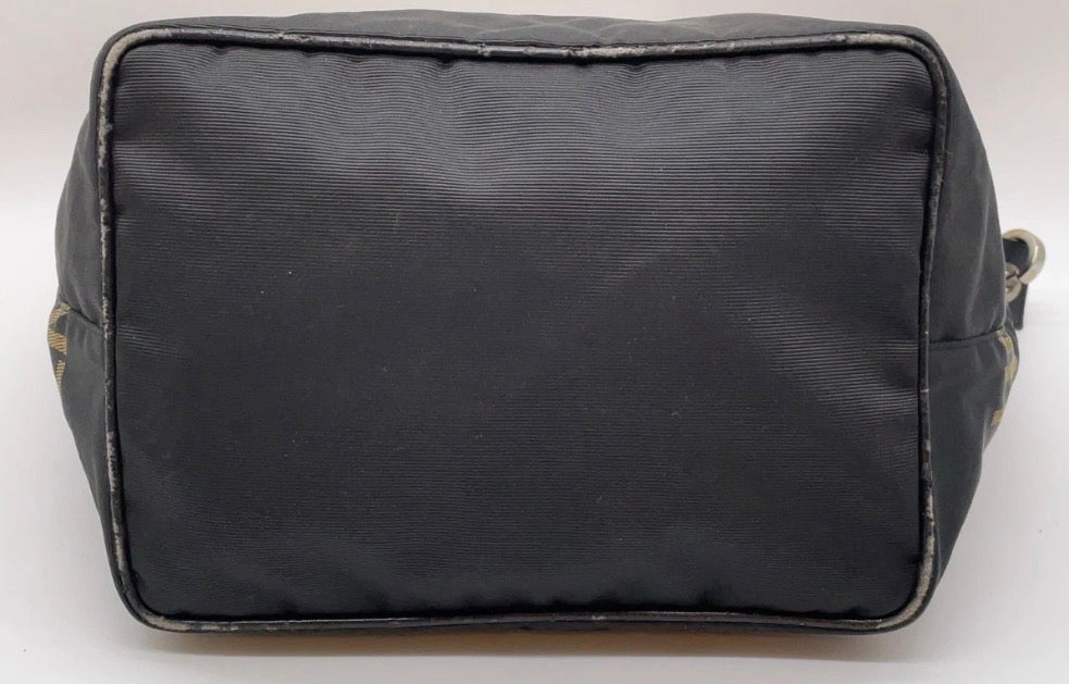 Fendi Black Nylon Logo Shoulder Bag