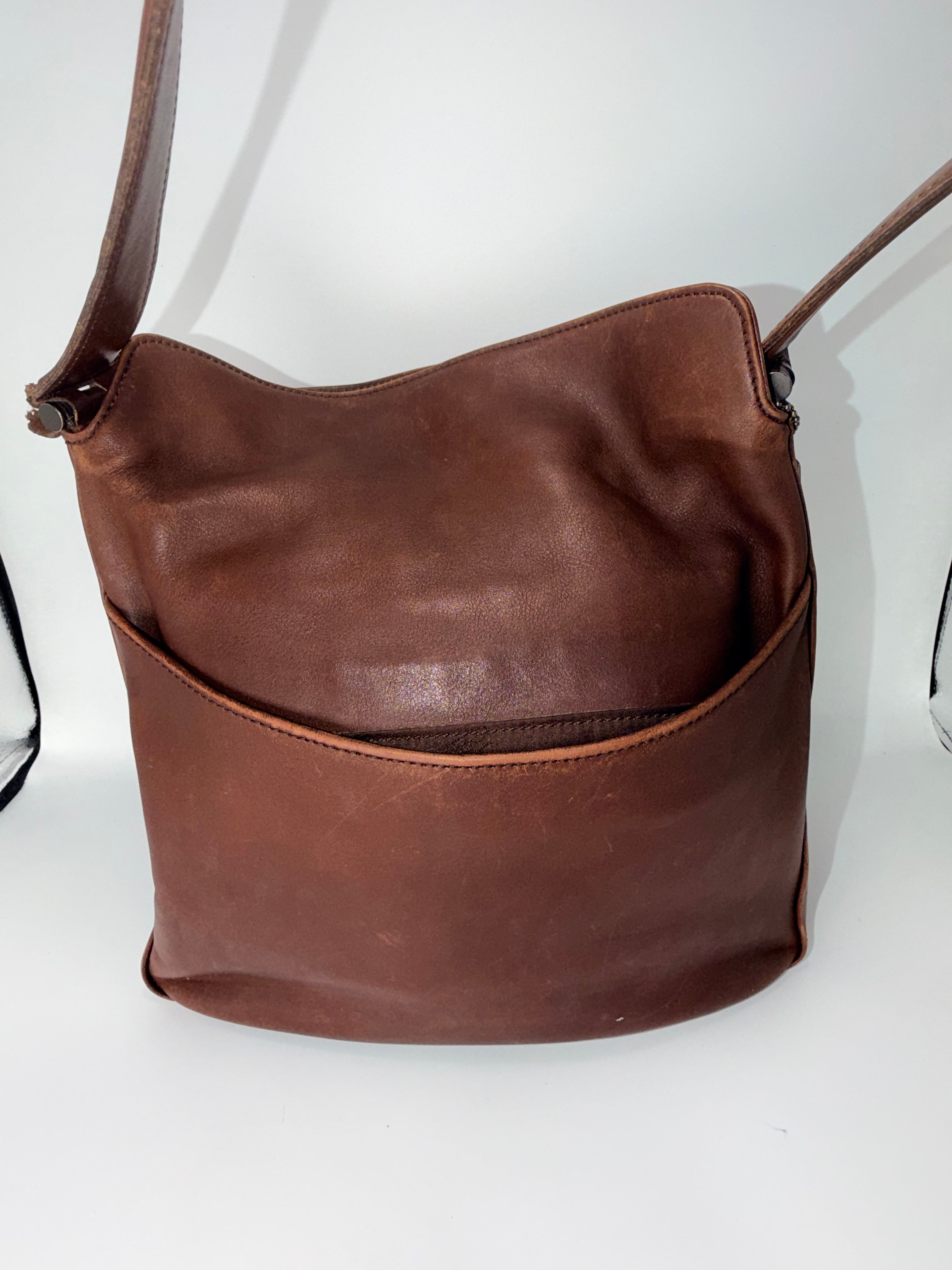 Coach Vintage Leather Shoulder Bag – Brown