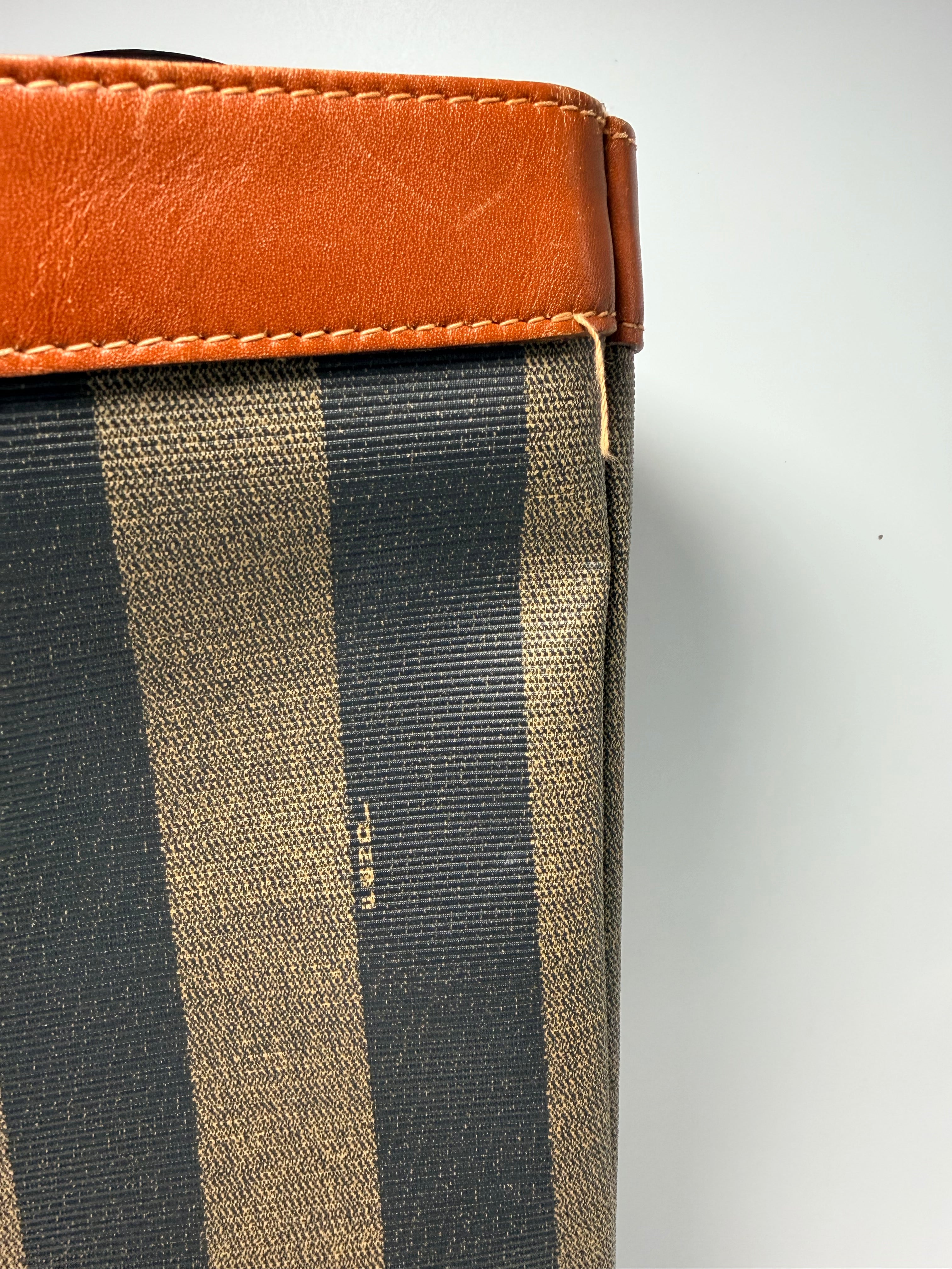 Fendi Pequin Vertical Tote with Cut-Out Handle