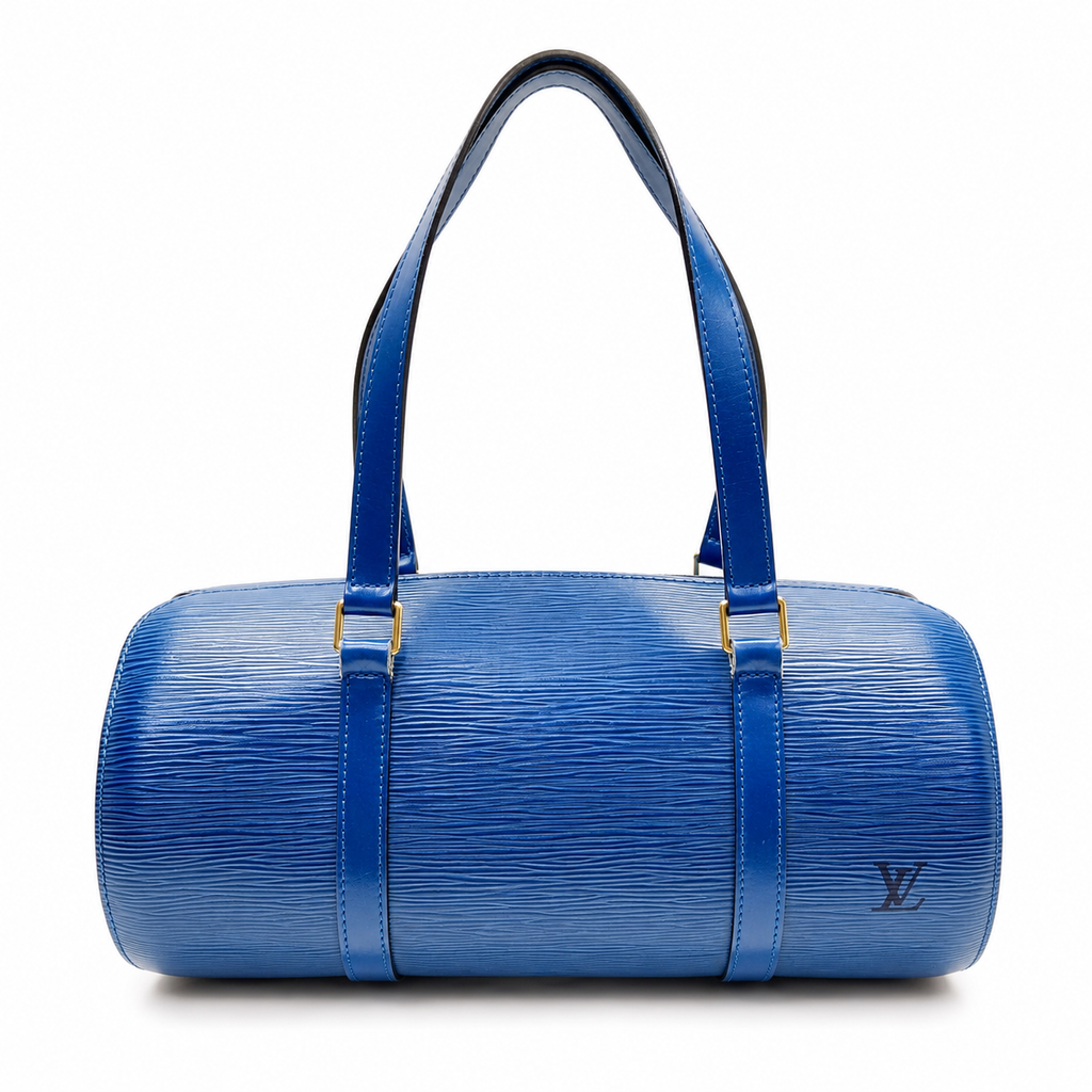 LOUIS VUITTON Epi Soufflot Hand Bag Blue