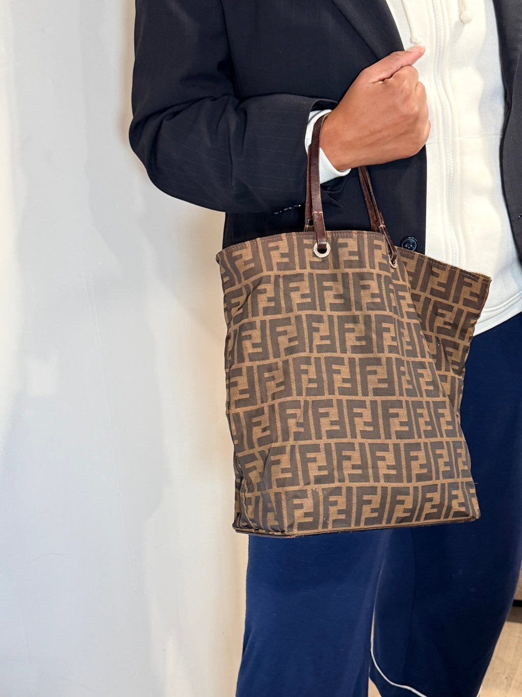 Vintage Fendi Zucca Canvas Tote