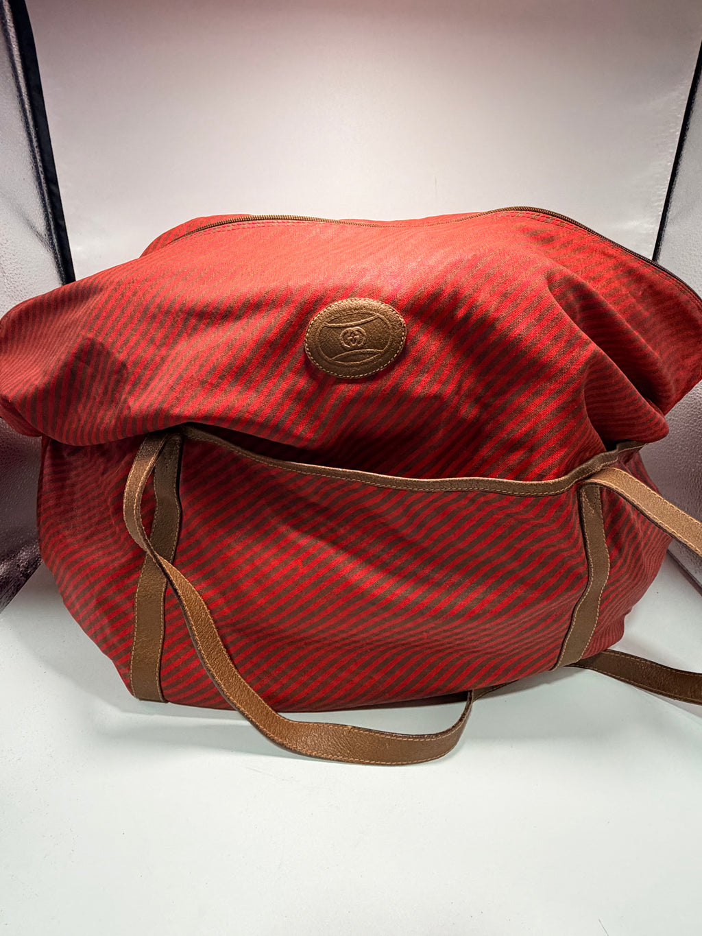 GUCCI Vintage Nylon Duffle Bag with Mini Pouch