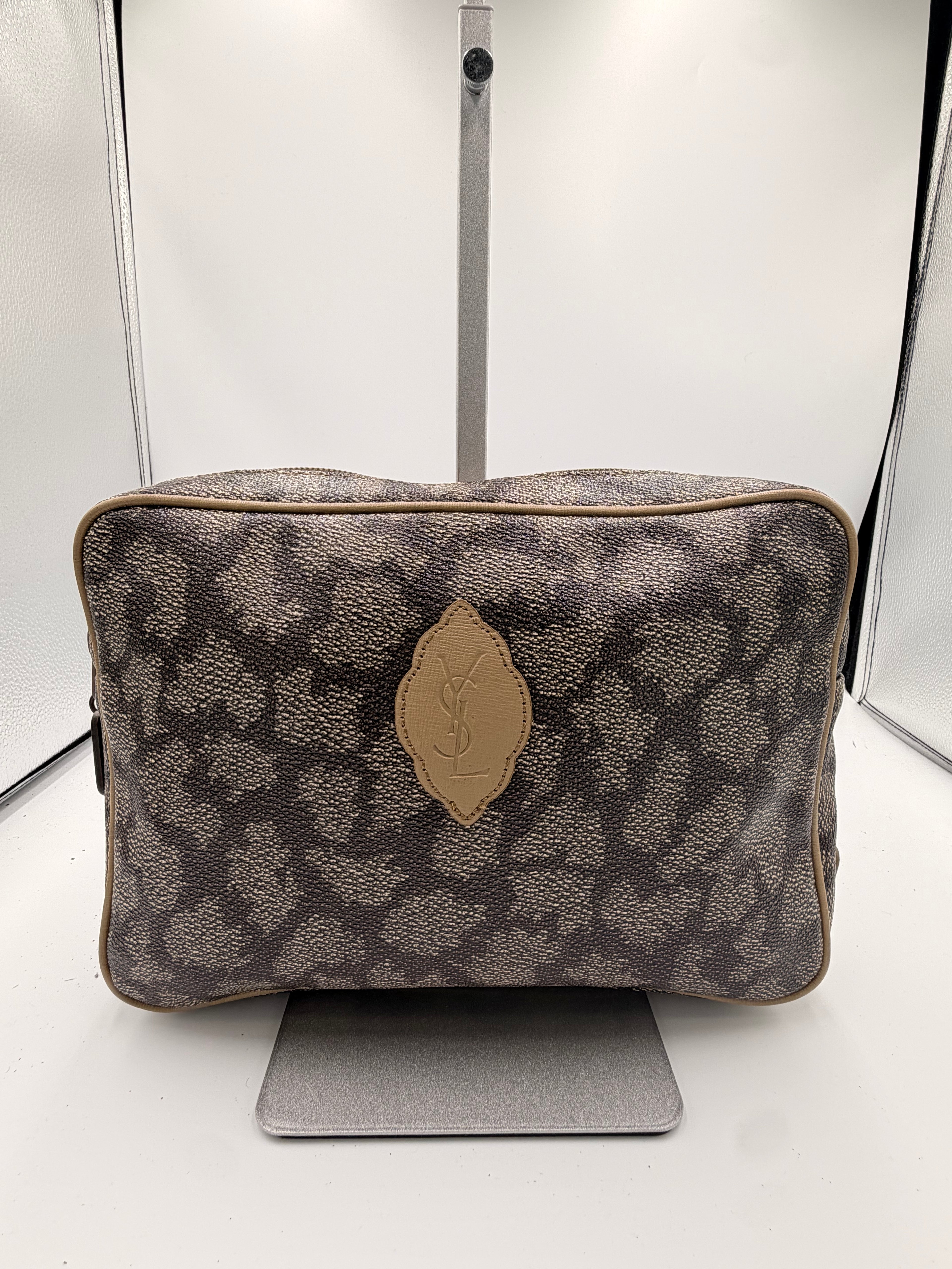 Yves Saint Laurent Monogram Cosmetic Pouch / Clutch