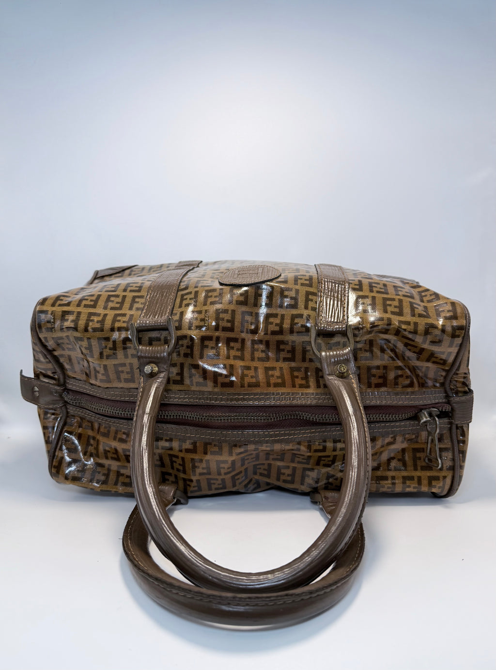 Fendi Coated Canvas Boston Bag