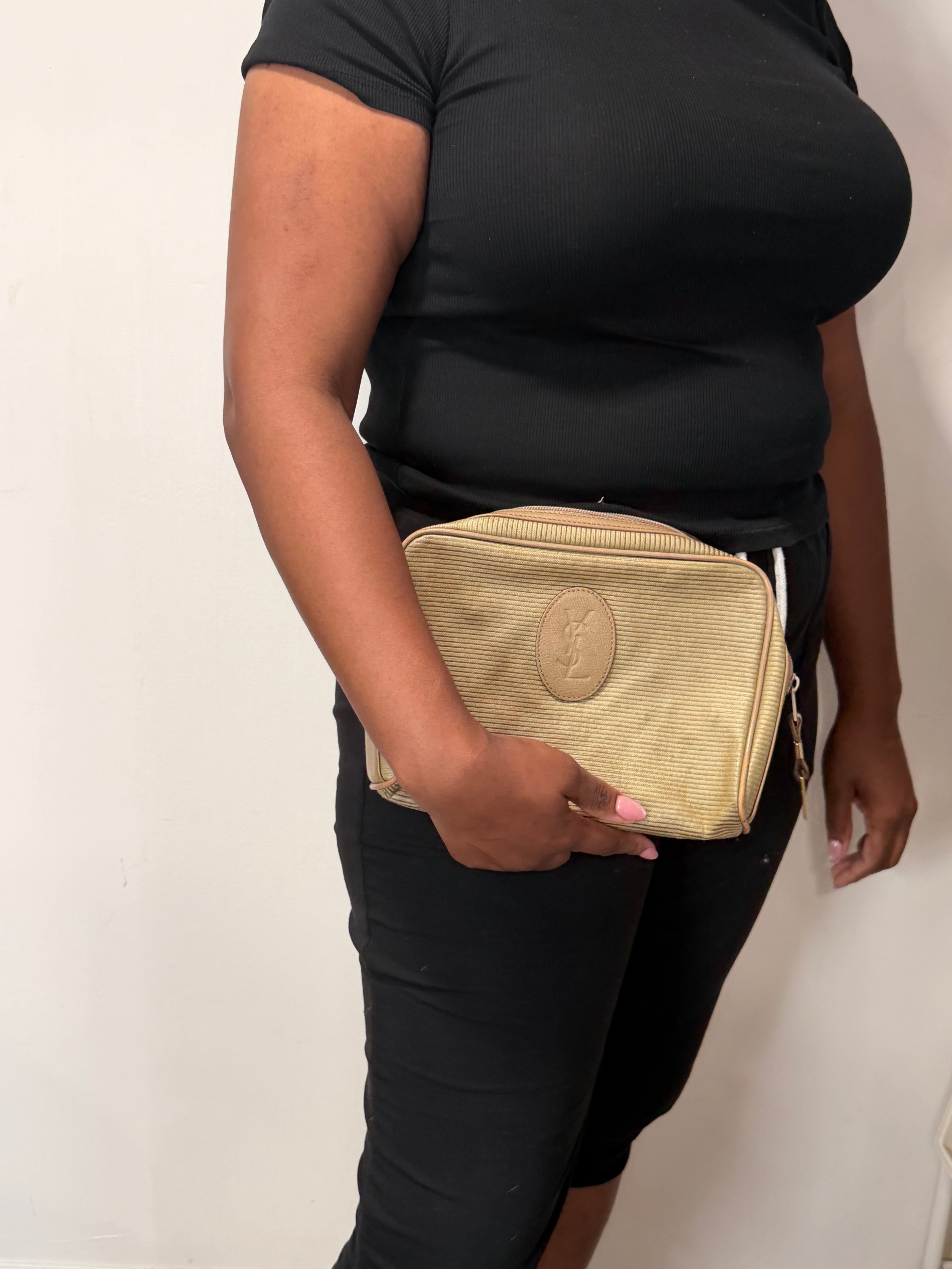 Yves Saint Laurent Canvas Cosmetic Pouch