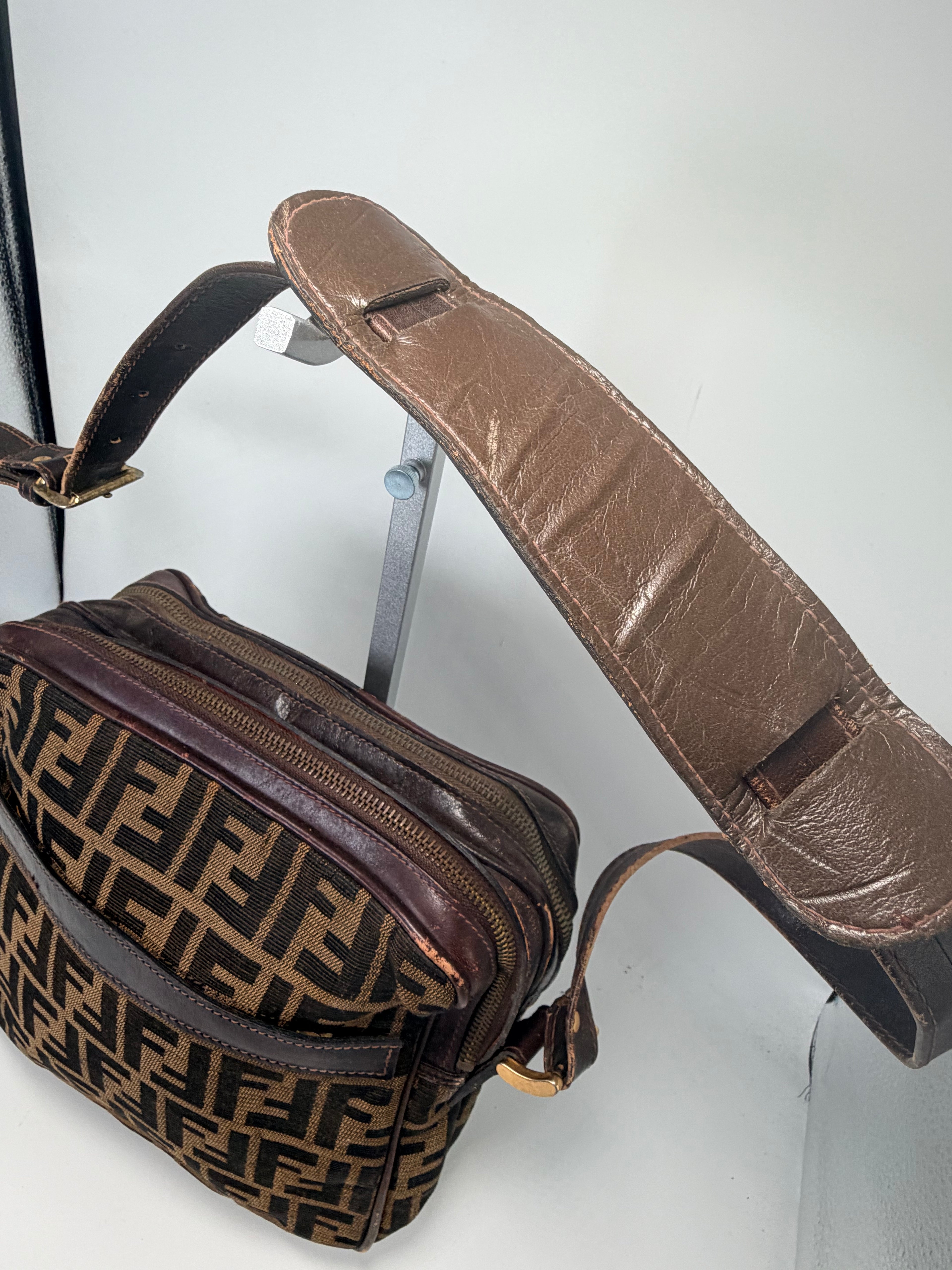 Fendi Zucca Canvas Crossbody Bag