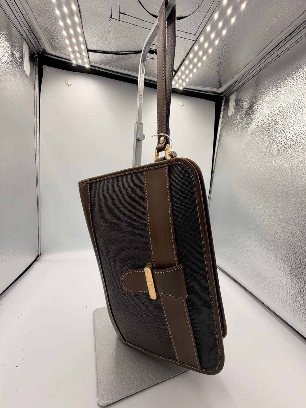 Dunhill Monogram Wristlet Clutch