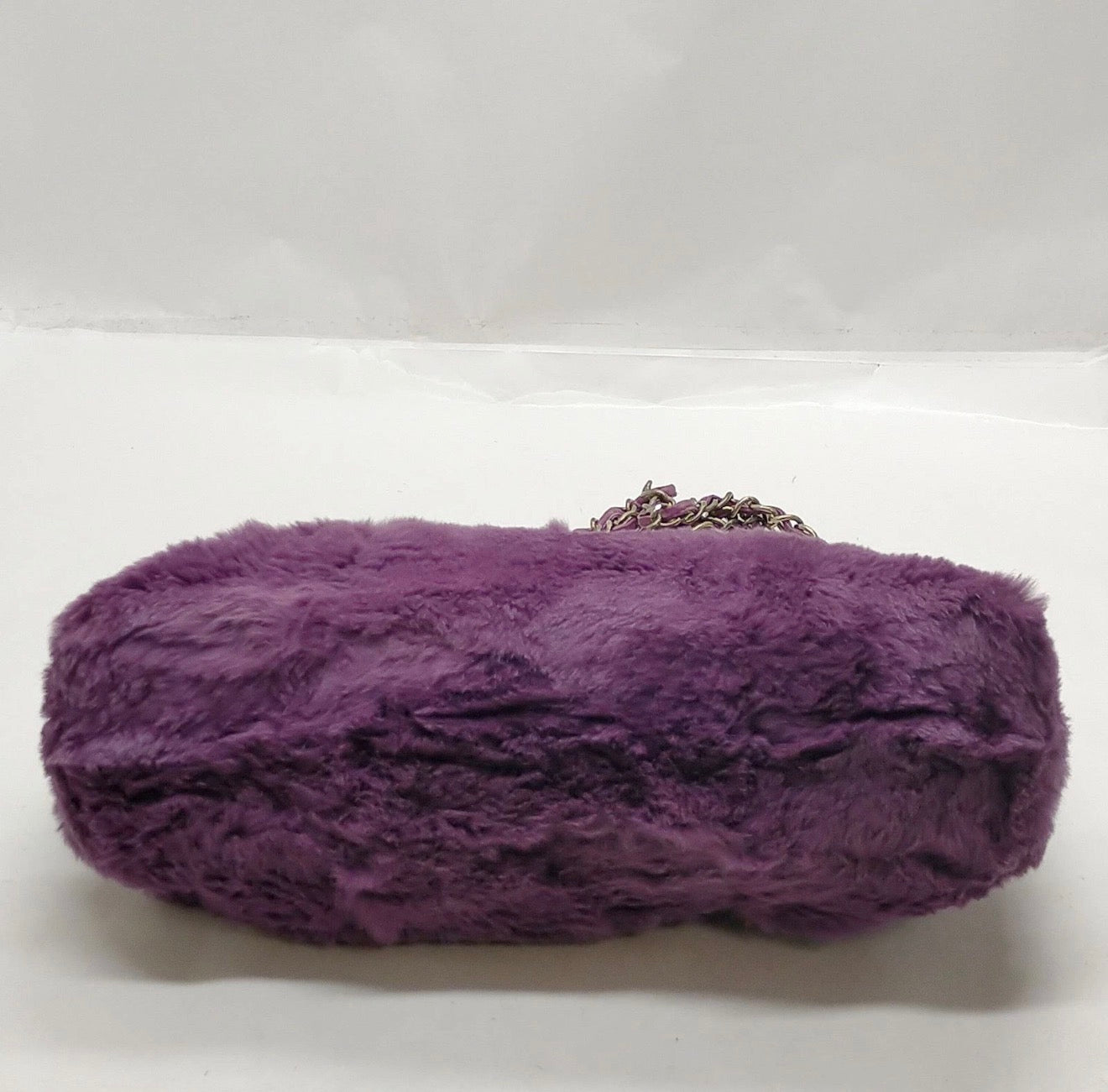 CHANEL Rabbit Fur Shoulder Bag – Purple