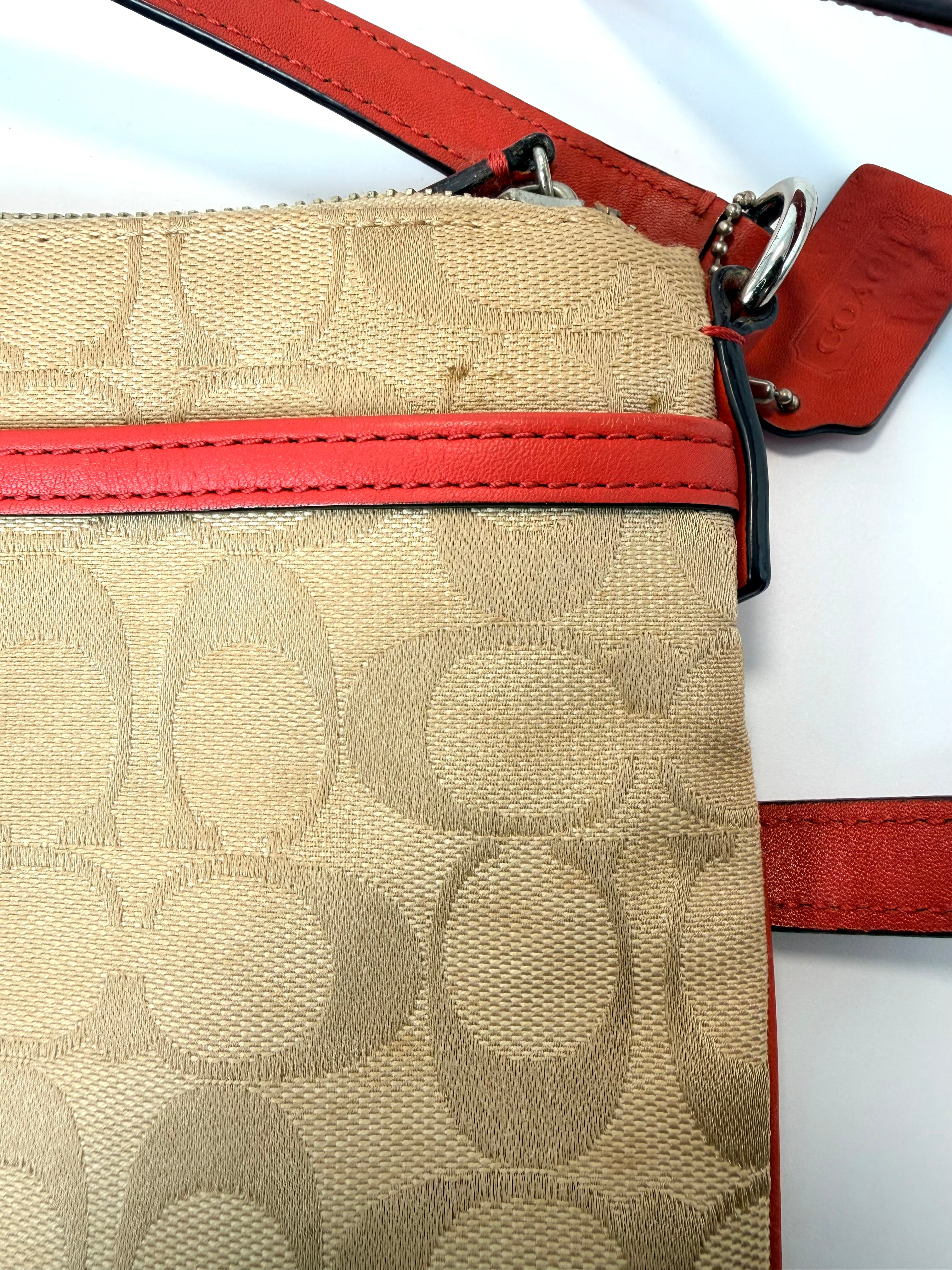 Coach Signature Canvas Crossbody – Red