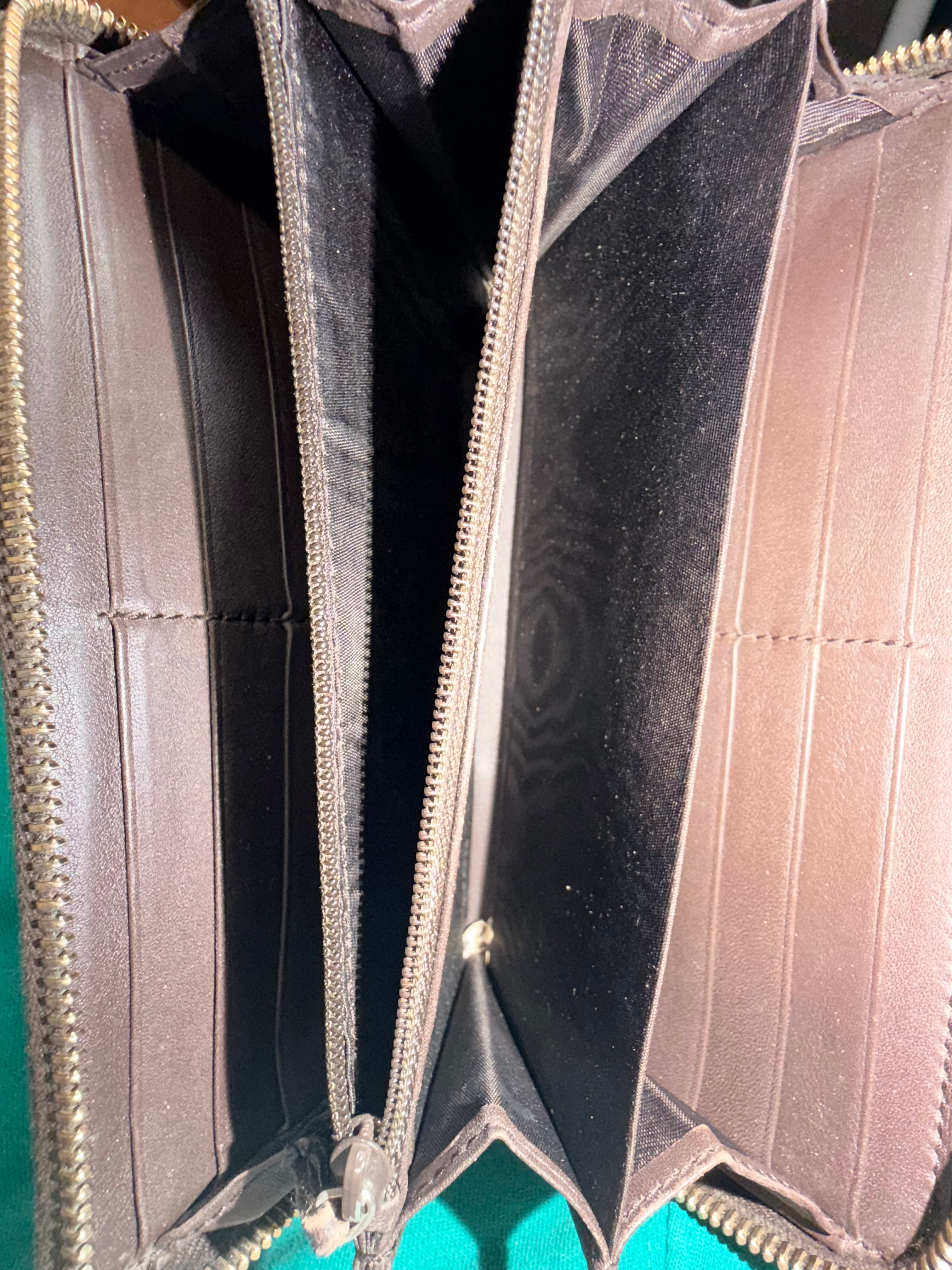 Gucci GG Canvas Zip Around Continental Wallet