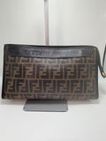 Fendi Zucca Canvas Clutch Bag