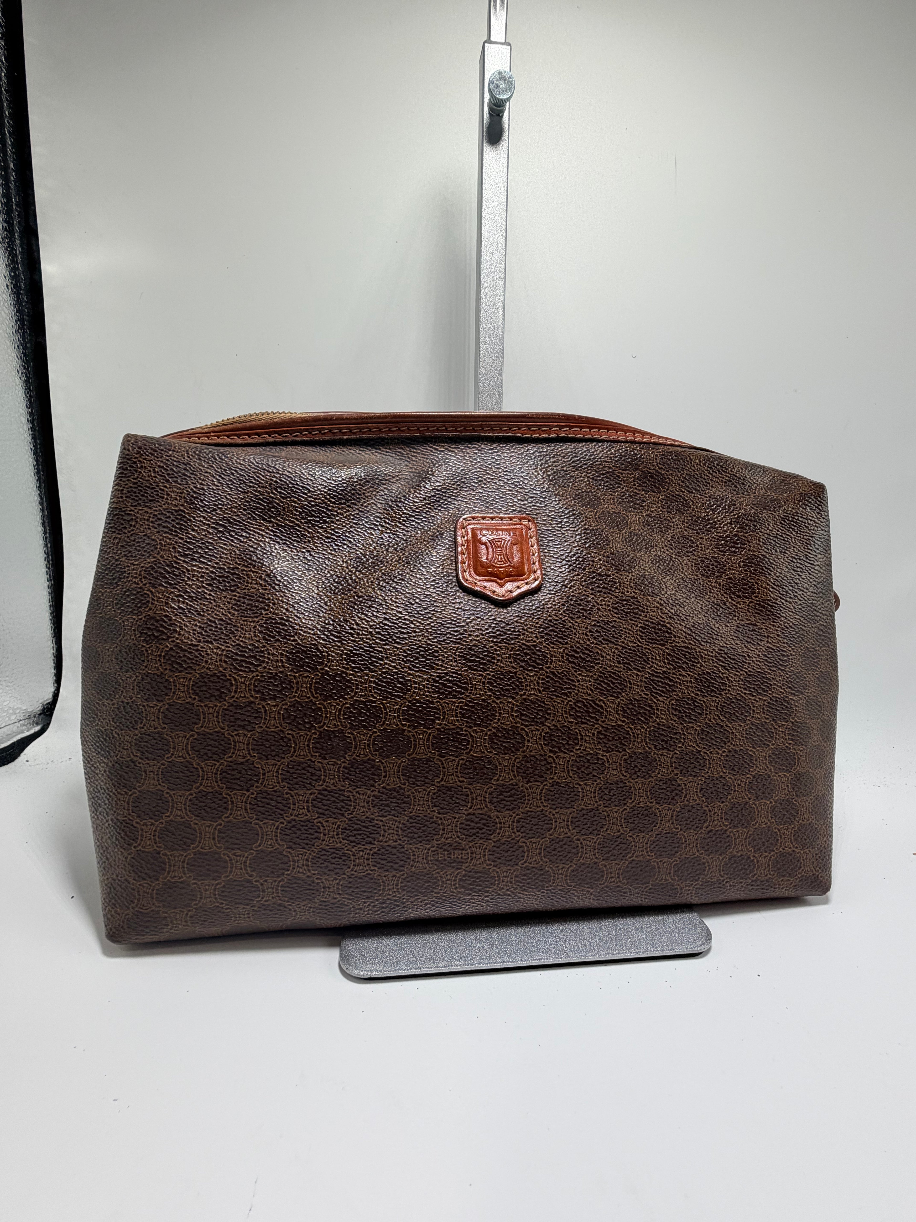 Celine Macadam Cosmetic Pouch – Brown Monogram