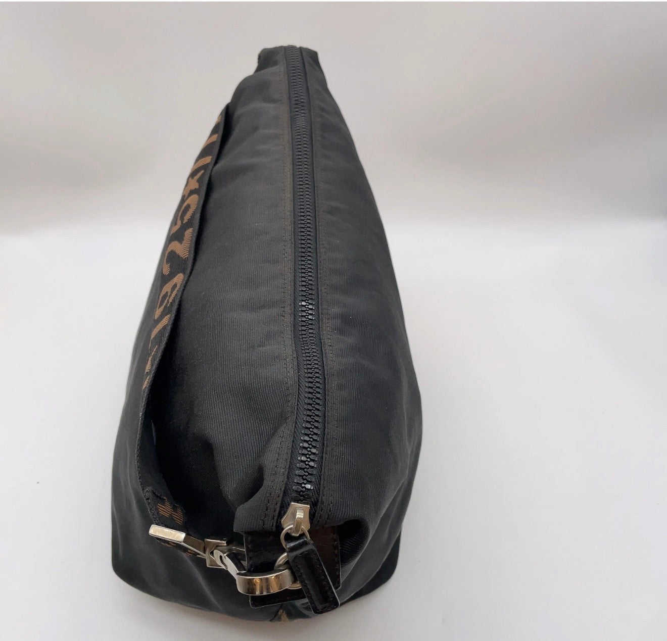 Fendi Black Nylon Logo Shoulder Bag
