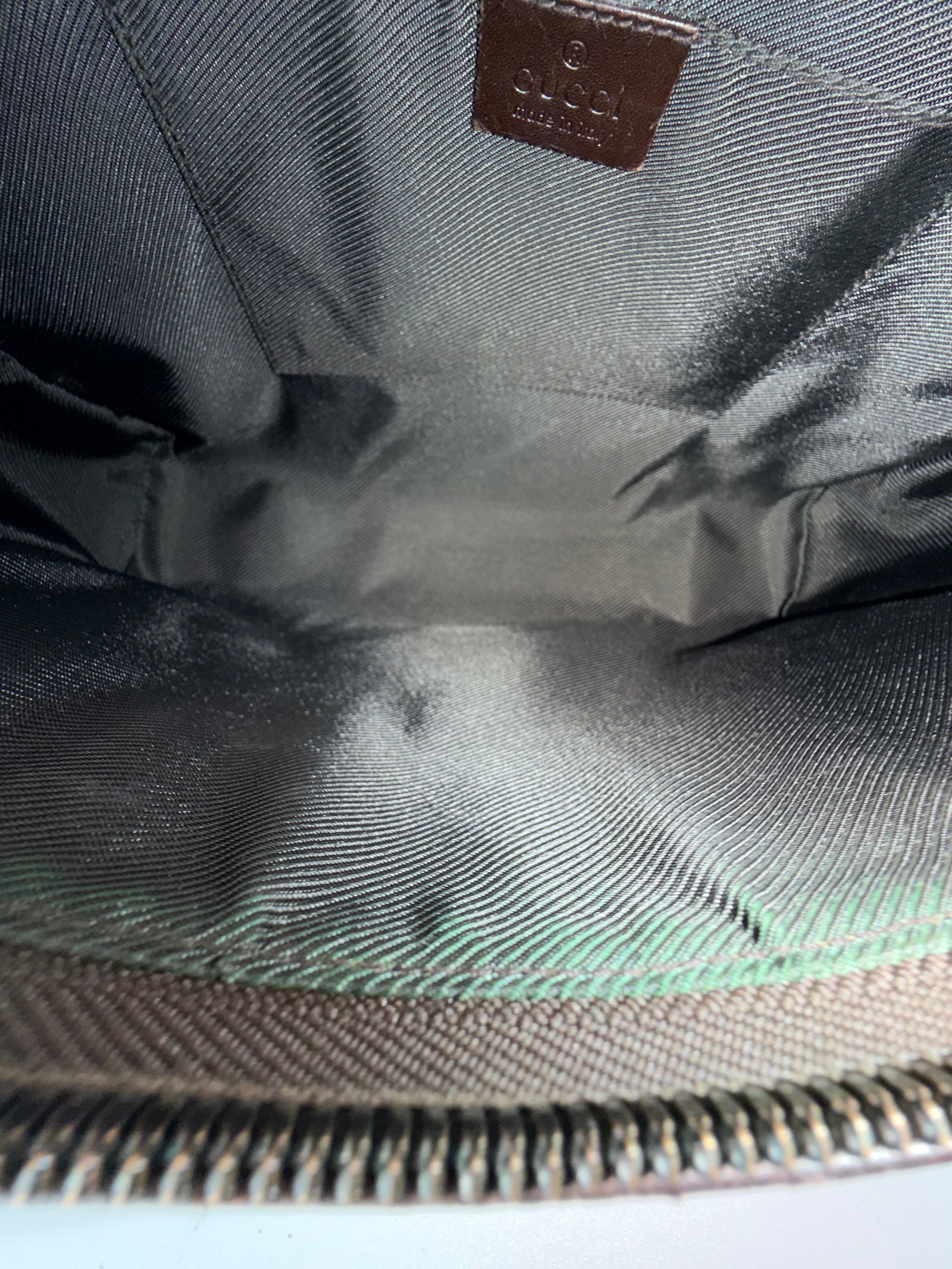 Gucci GG Monogram Canvas Zip Pouch/ Clutch