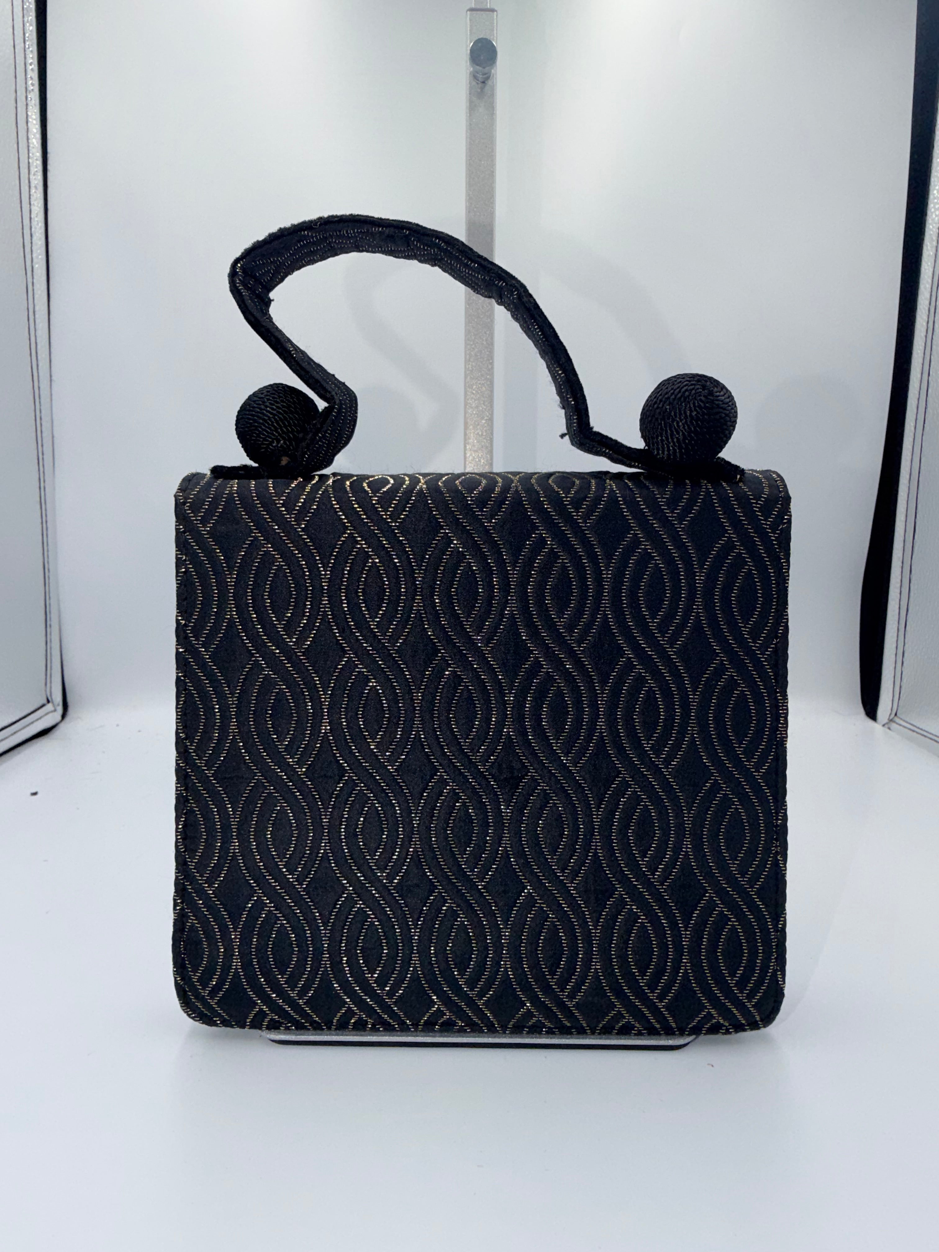 Fendi Black Evening Top Handle Bag