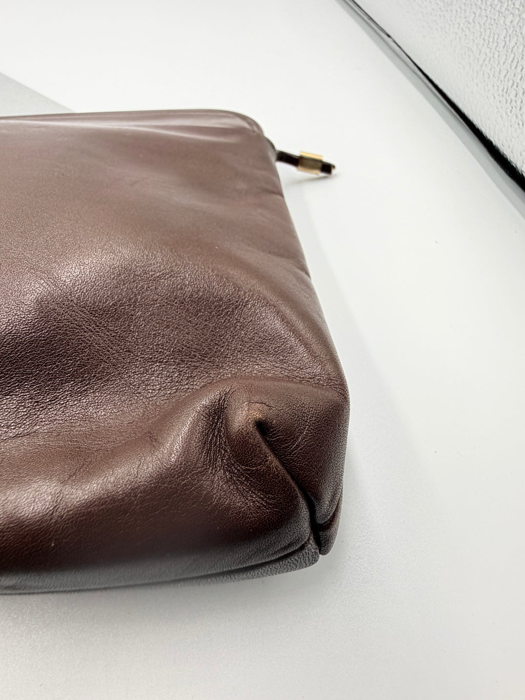 Givenchy Brown Leather 4G Logo Clutch