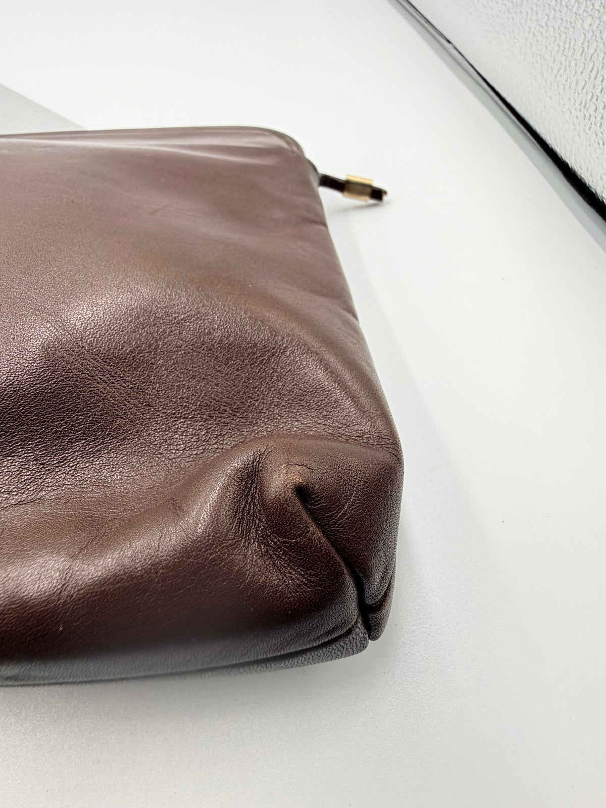 Givenchy Brown Leather 4G Logo Clutch