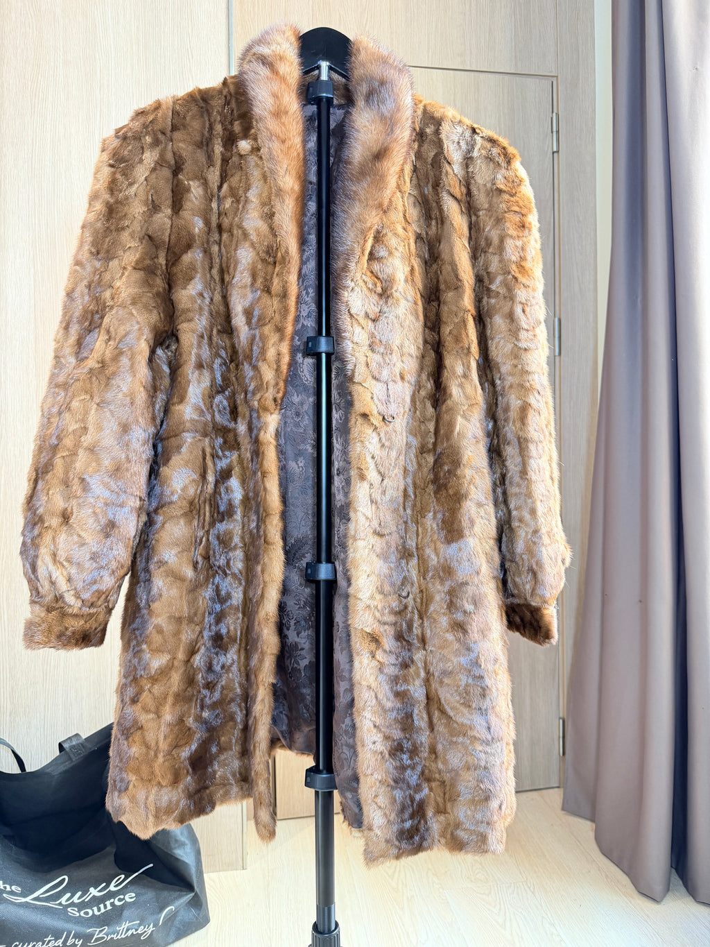 Vintage Golden Sheared Mink Fur Coat – Large/XL - 037