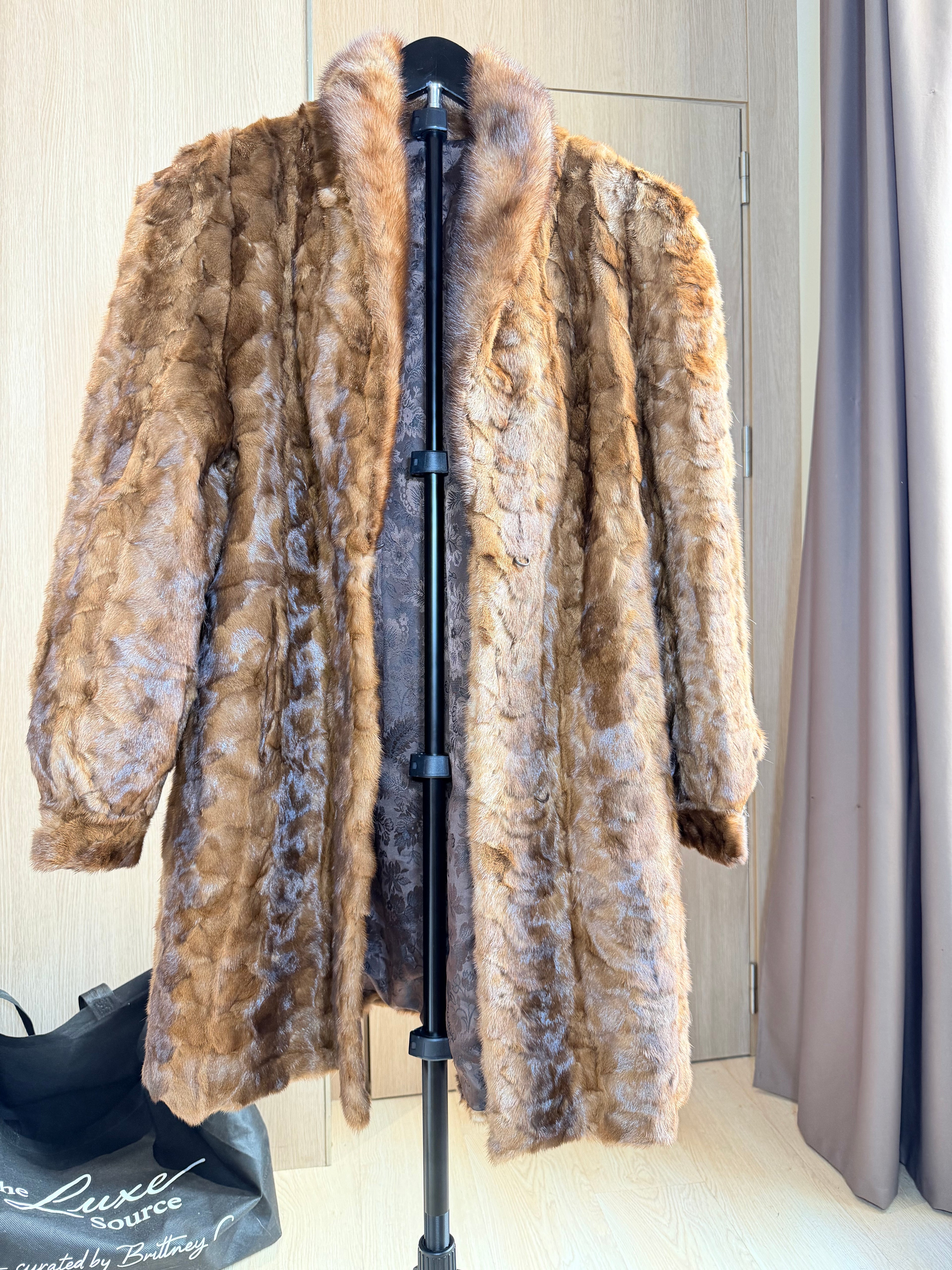 Vintage Golden Sheared Mink Fur Coat – Large/XL - 037
