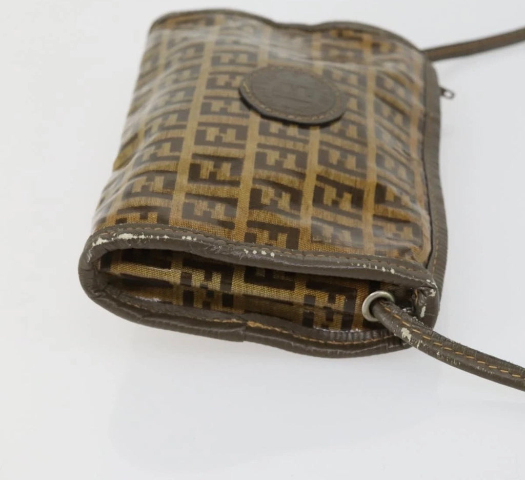 Fendi Zucca Monogram Mini Crossbody Bag – Brown