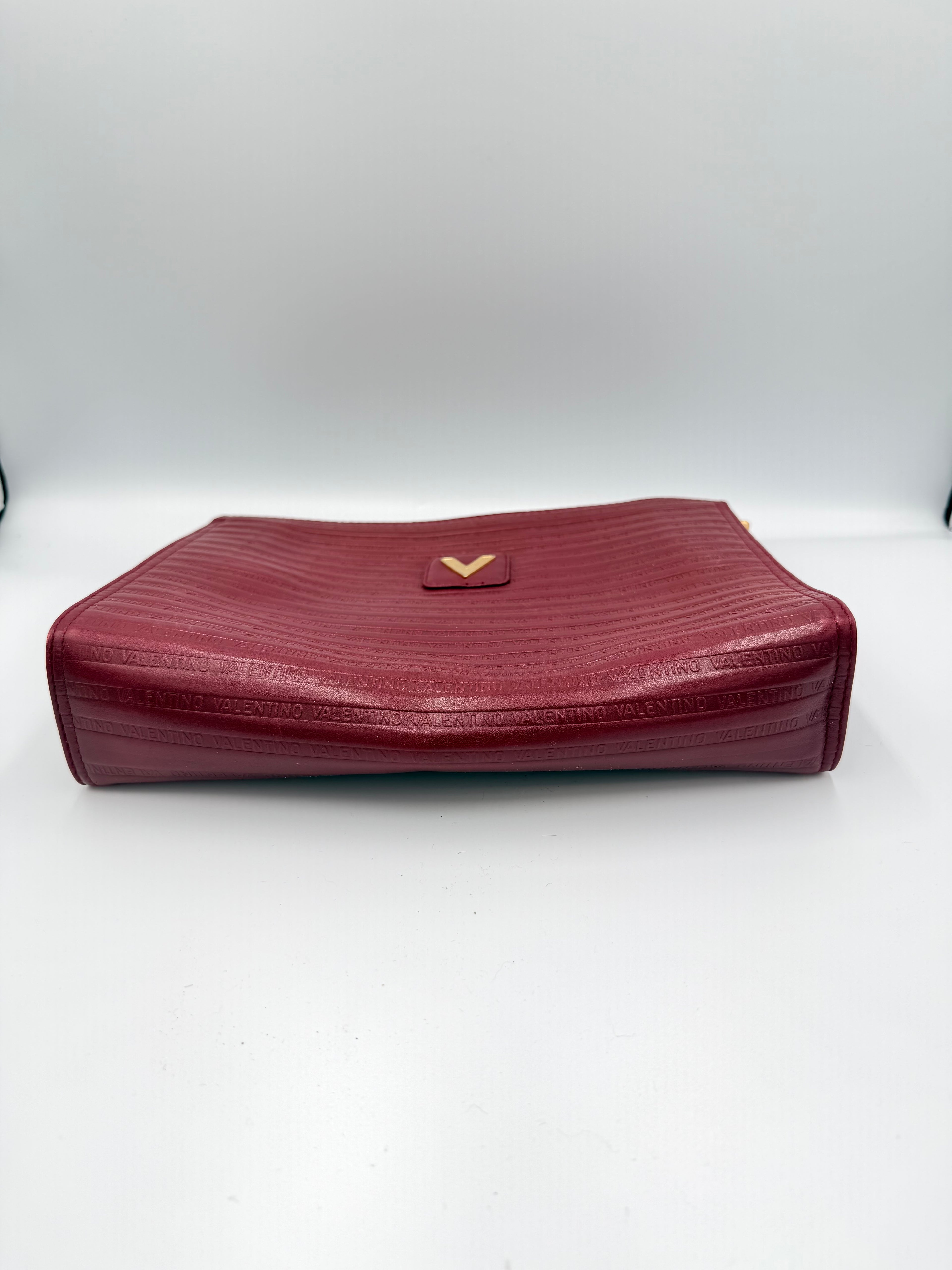 Valentino Vintage Logo Clutch - Red