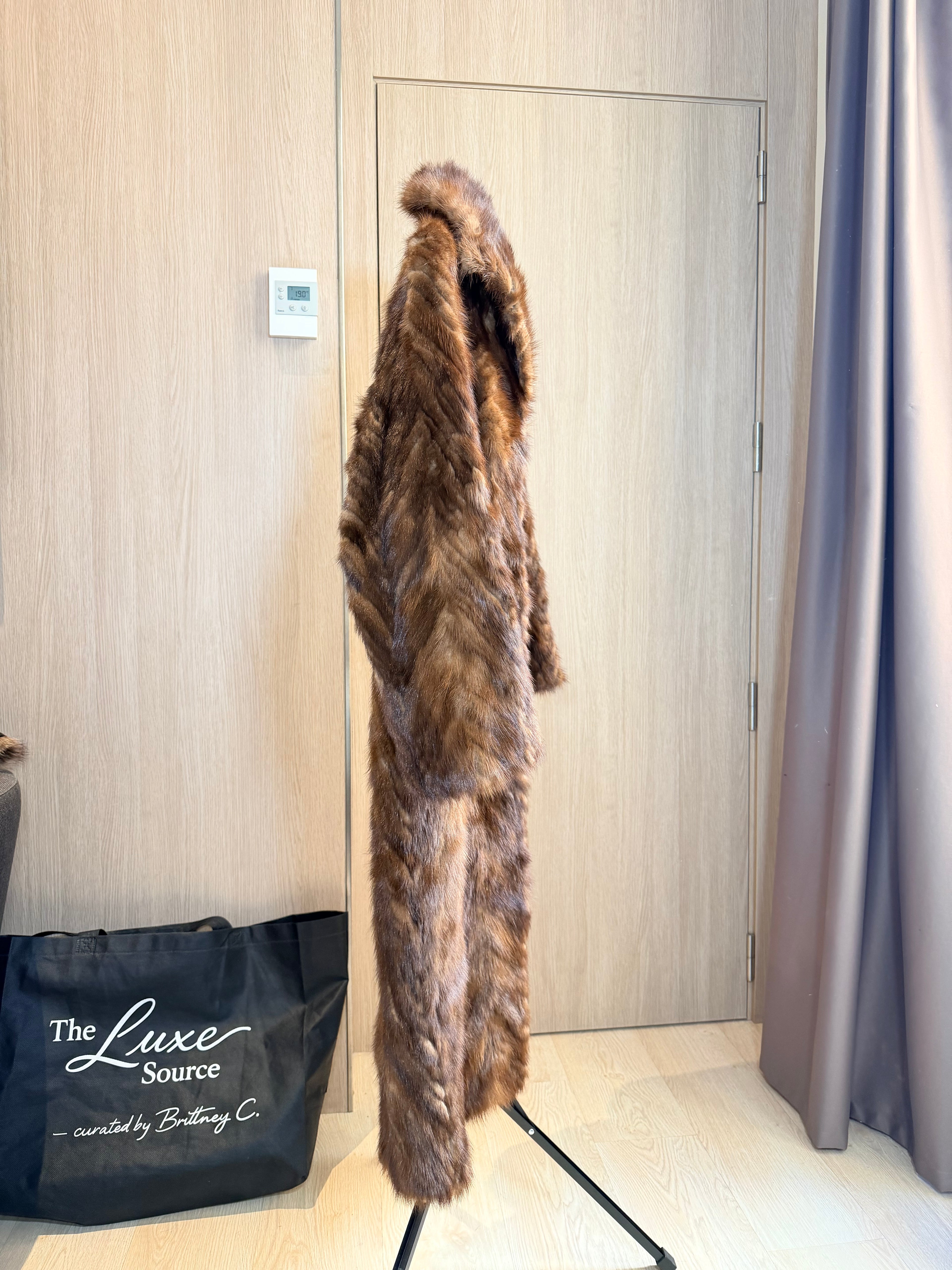 Vintage Mahogany Mink Fur Coat - M - 004