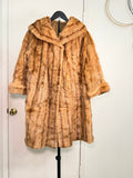 Vintage Mink Fur Coat – Golden Honey Brown (Large)