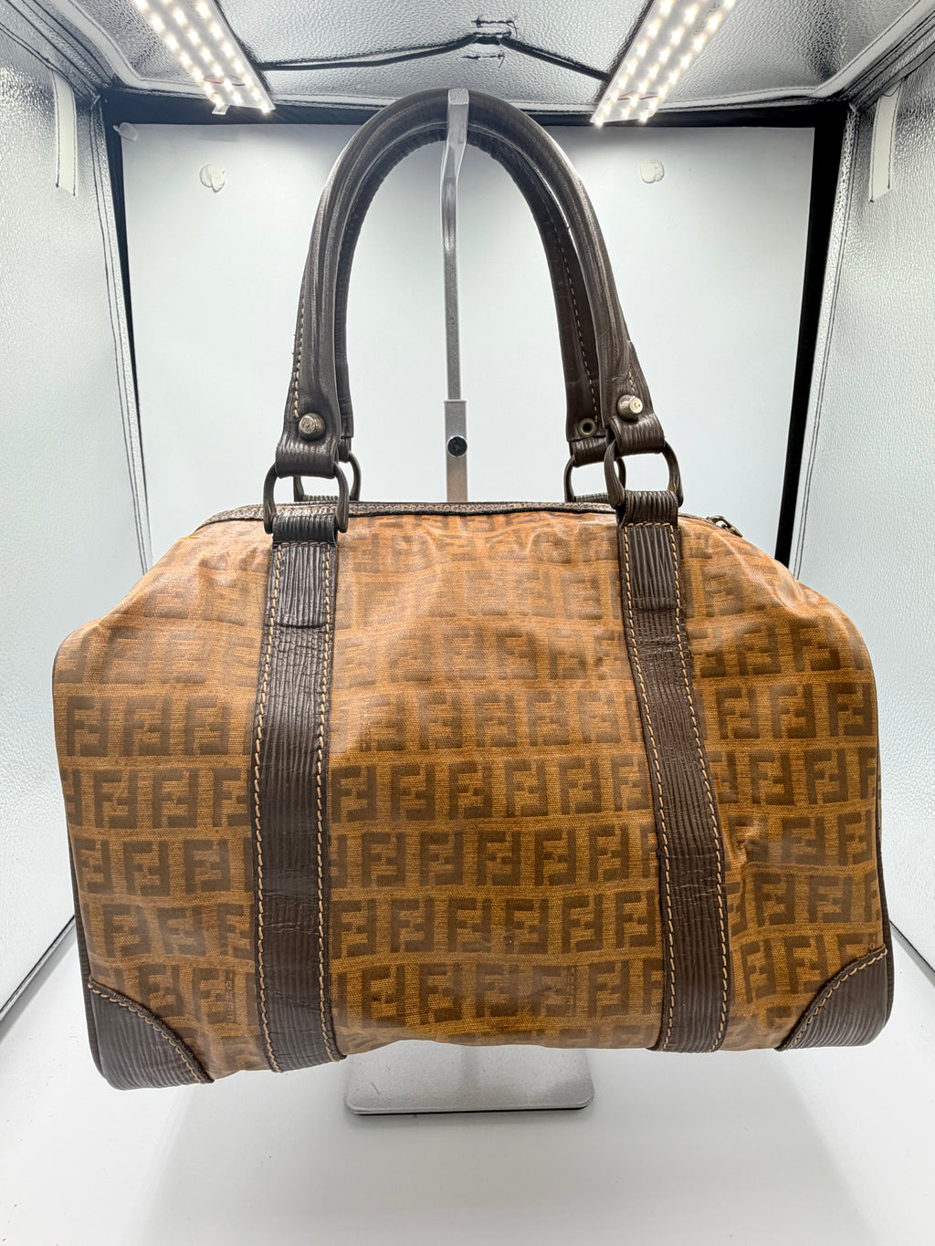 Fendi Zucca Boston Bag