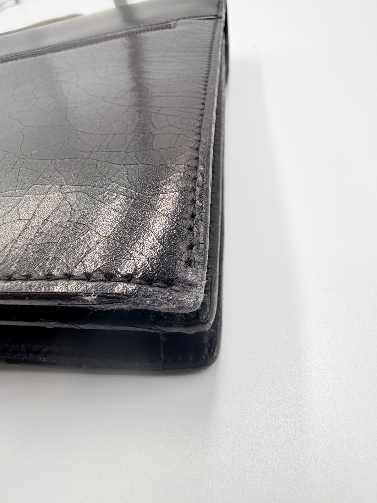 Givenchy Black Leather Wristlet Clutch