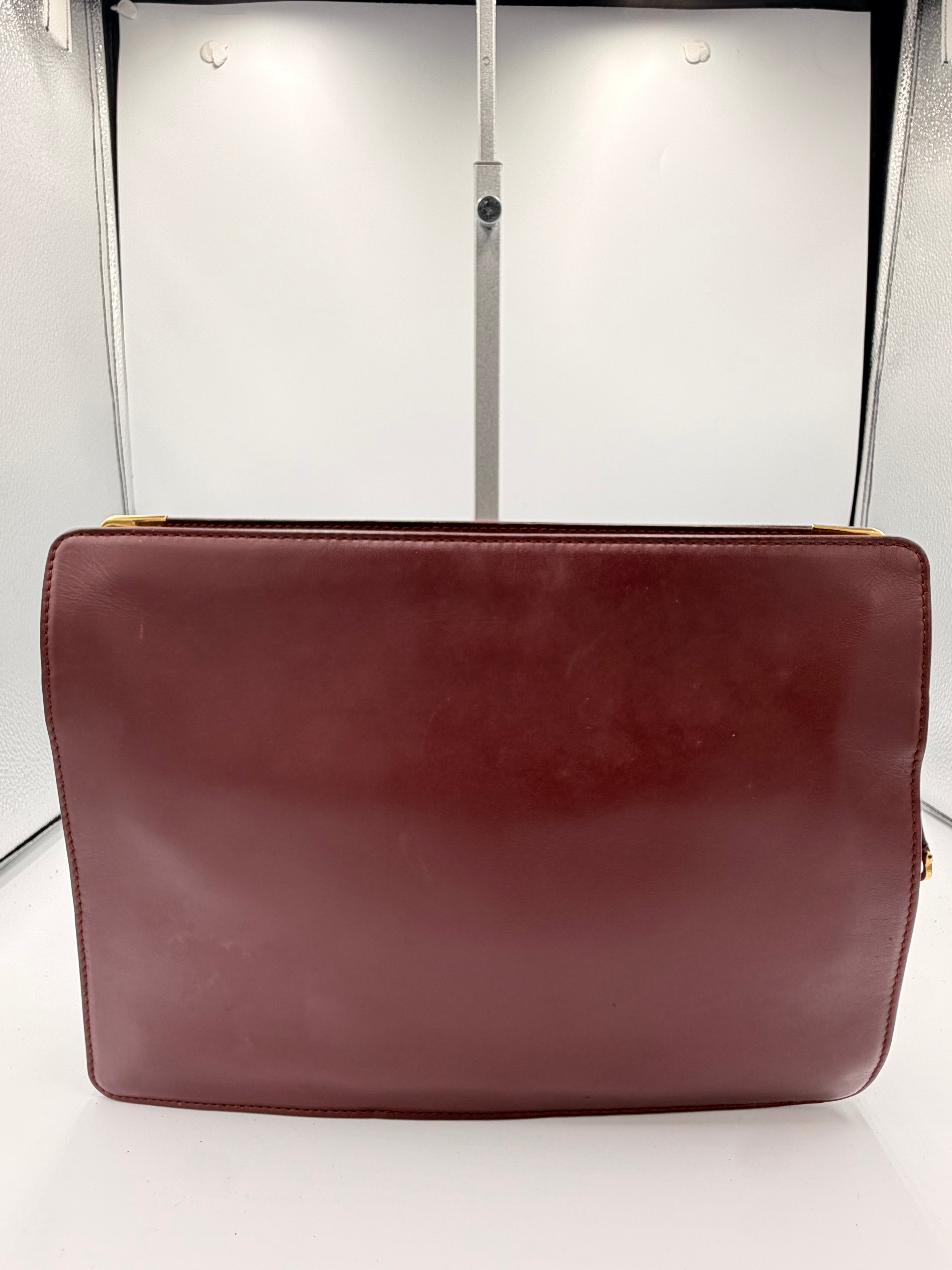 Cartier Must de Cartier Bordeaux Leather Portfolio Clutch