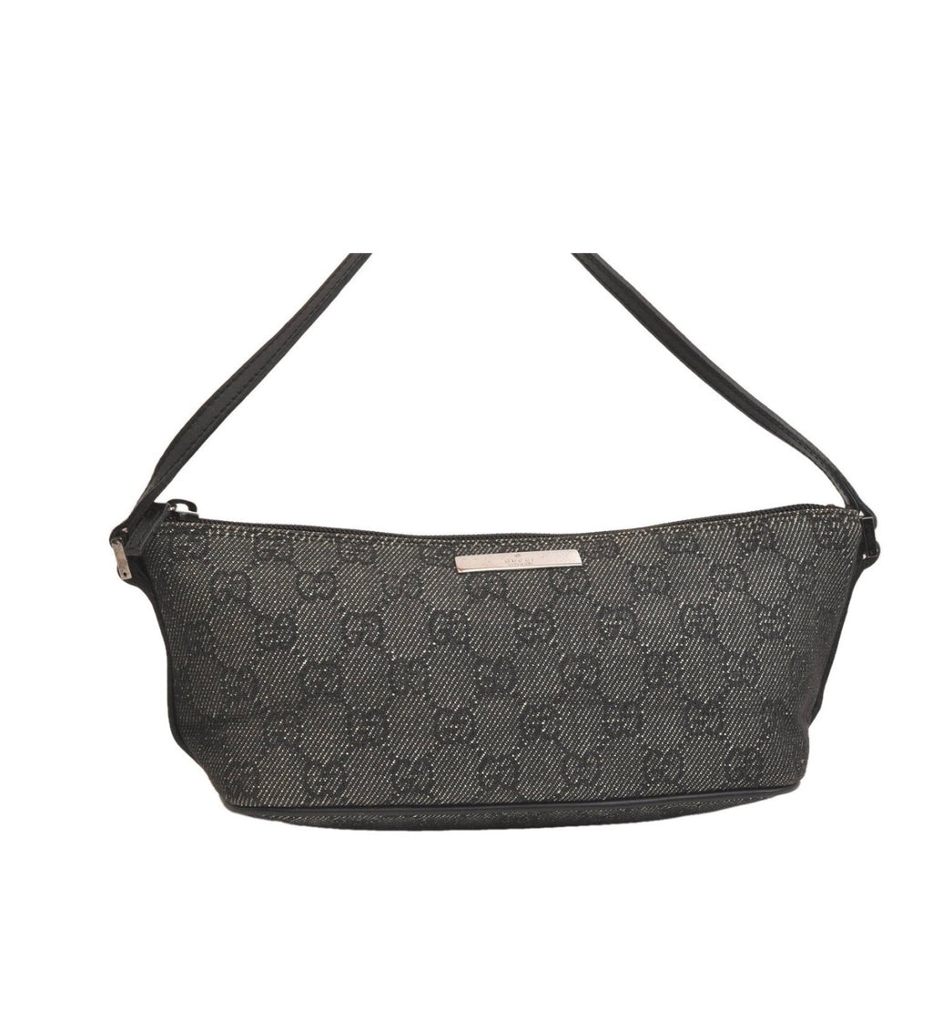 GUCCI GG Canvas Mini Shoulder Bag - Black