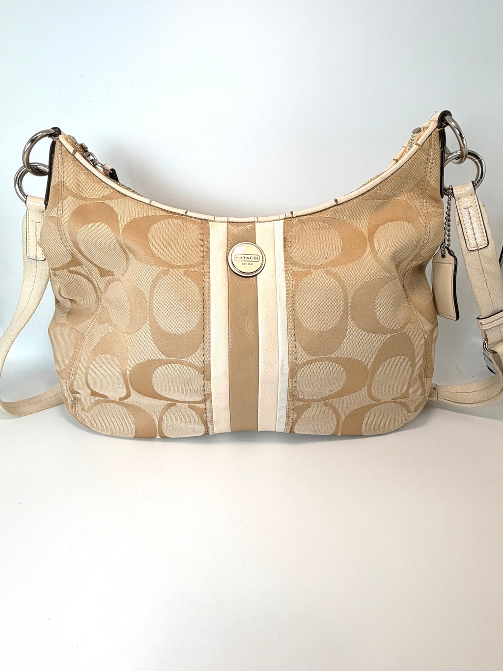 COACH Soho Signature Hobo – Beige / Cream