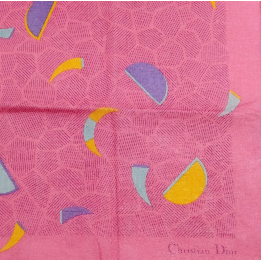 Christian Dior Pink Geometric Scarf