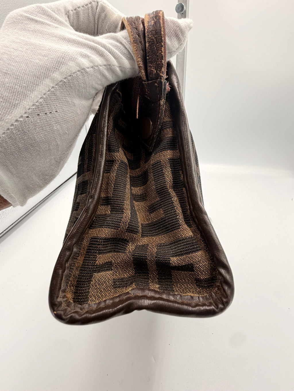 Fendi Zucca Canvas Cosmetic Pouch / Clutch