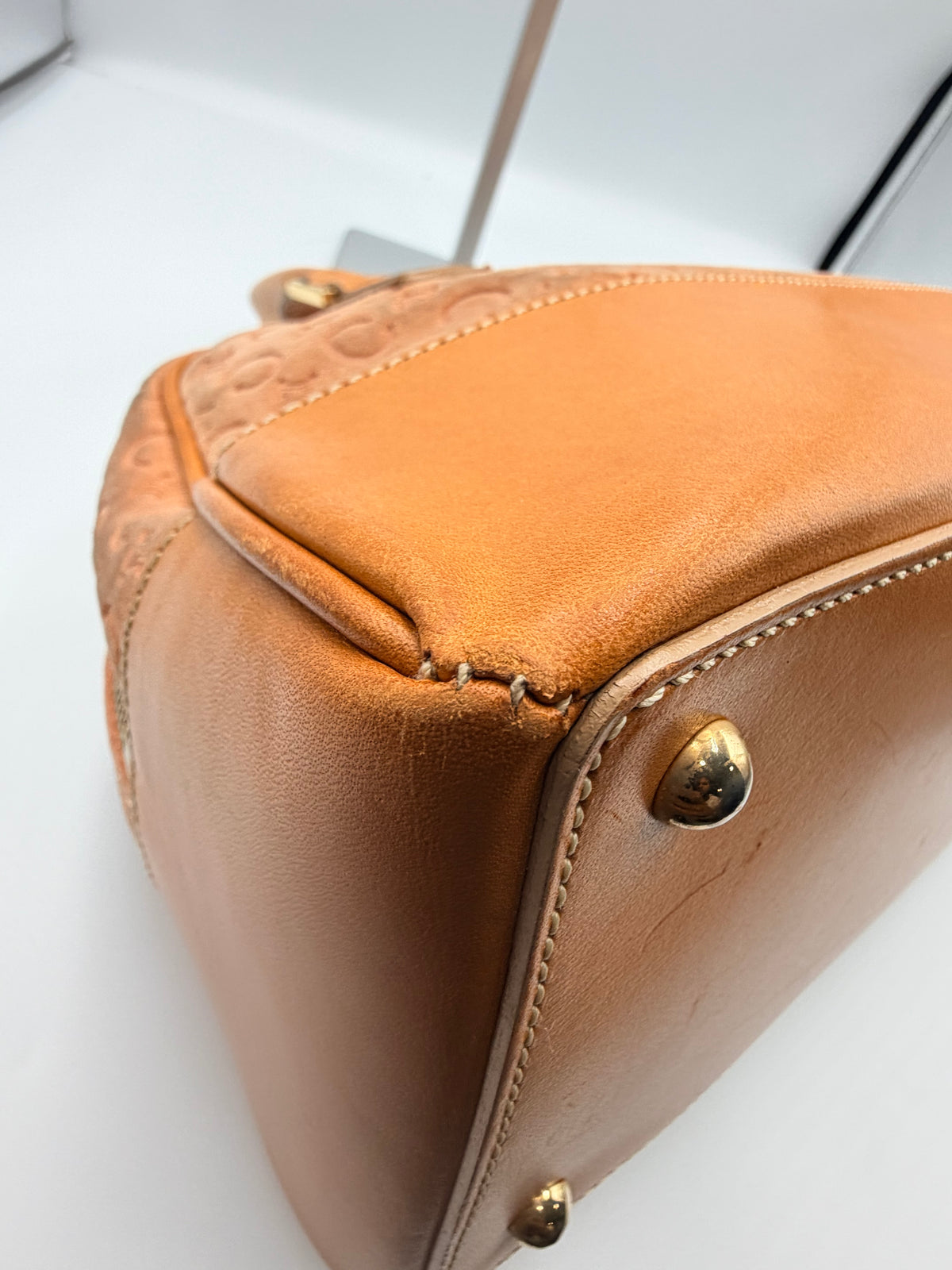 Celine Pink Suede Macadam Boston Bag