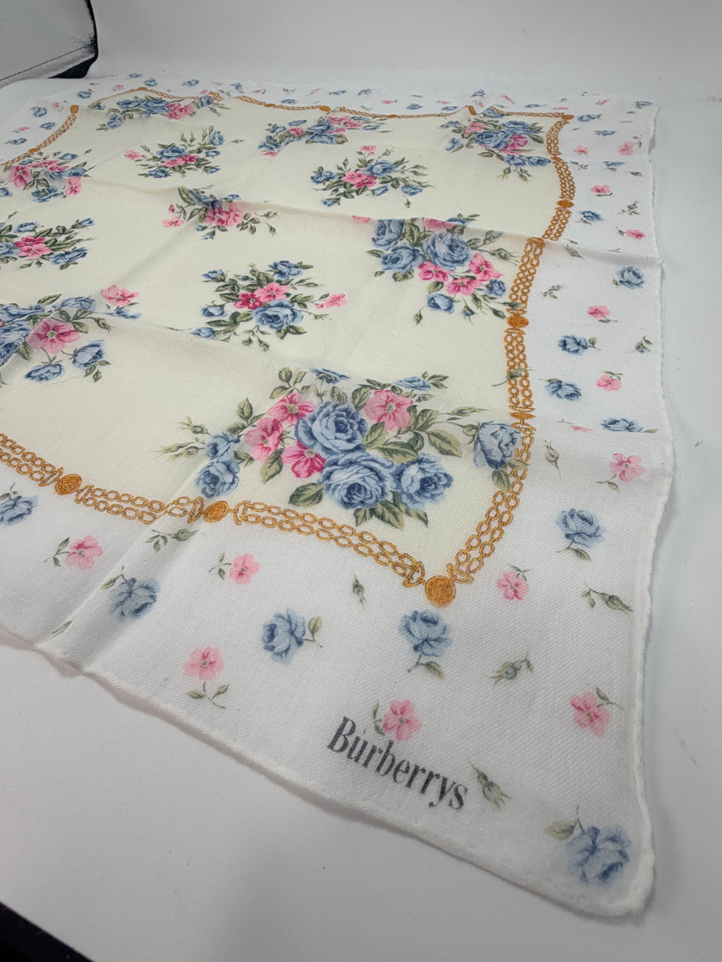 Burberrys Floral Cotton Scarf